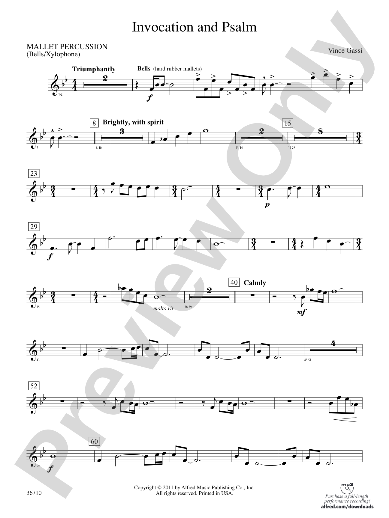 Invocation and Psalm: Mallets