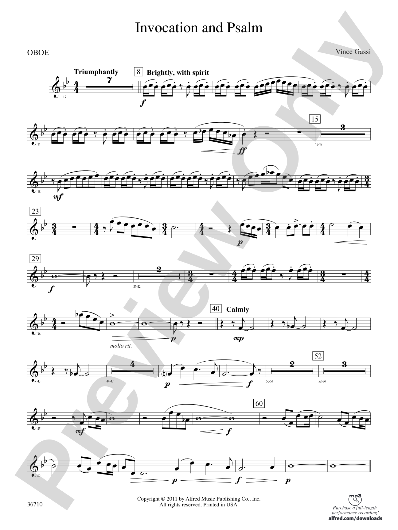 Invocation and Psalm: Oboe