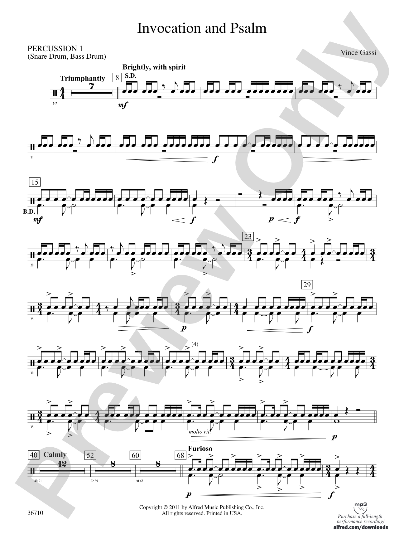 Invocation and Psalm: 1st Percussion