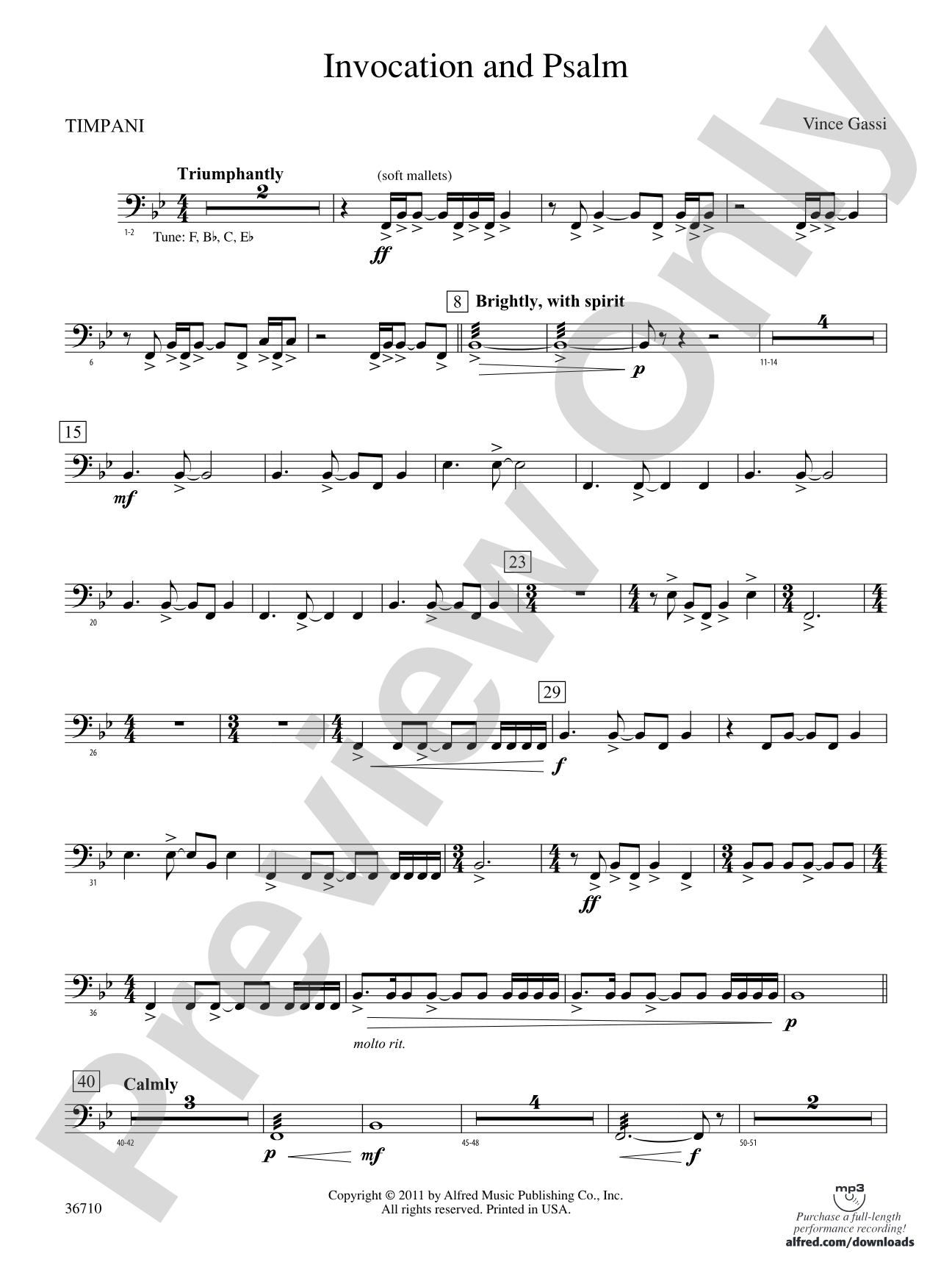 Invocation and Psalm: Timpani