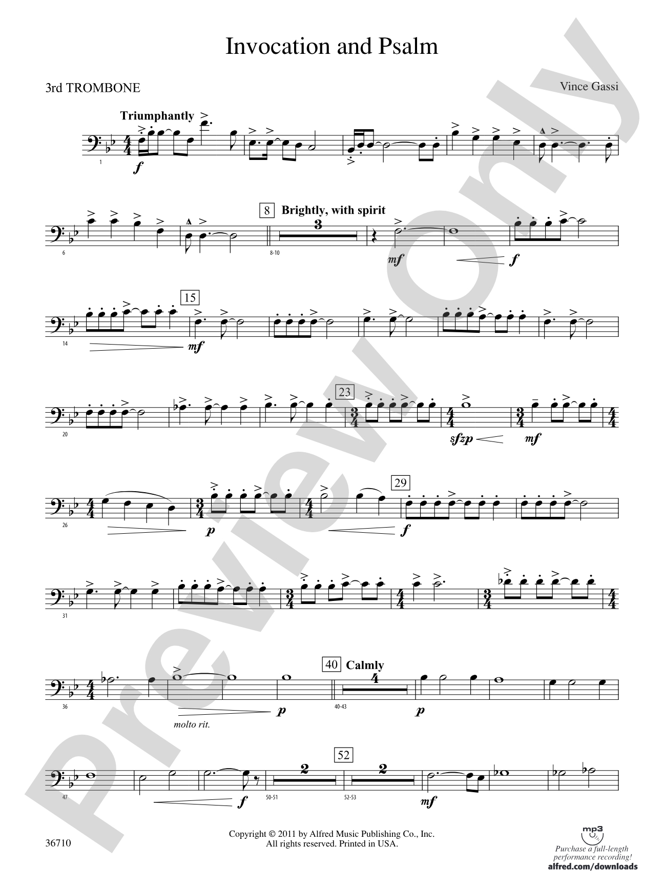Invocation and Psalm: 3rd Trombone