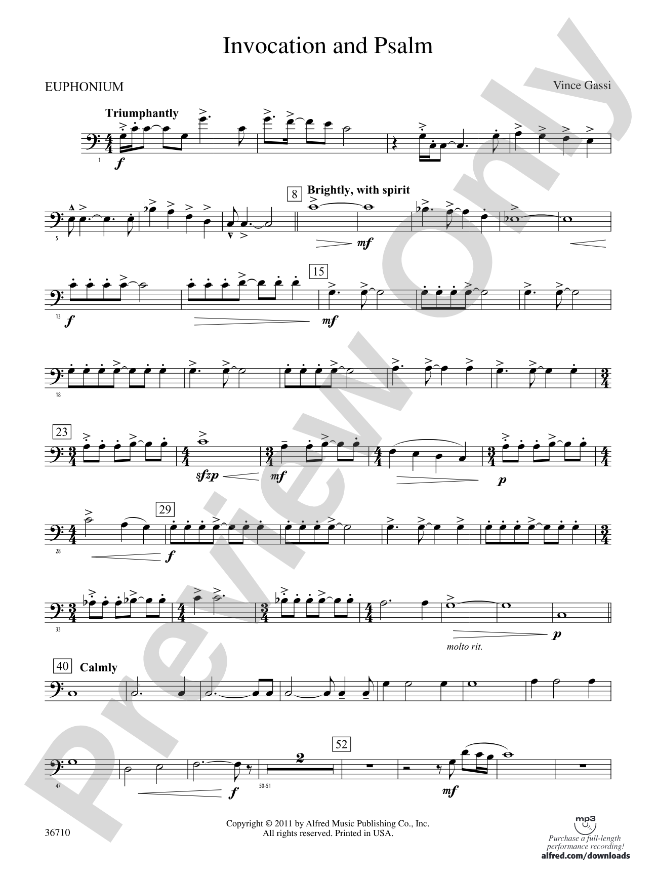 Invocation and Psalm: (wp) B-flat Baritone B.C.