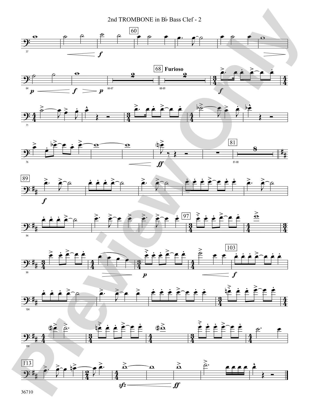 Invocation and Psalm: (wp) 2nd B-flat Trombone B.C.