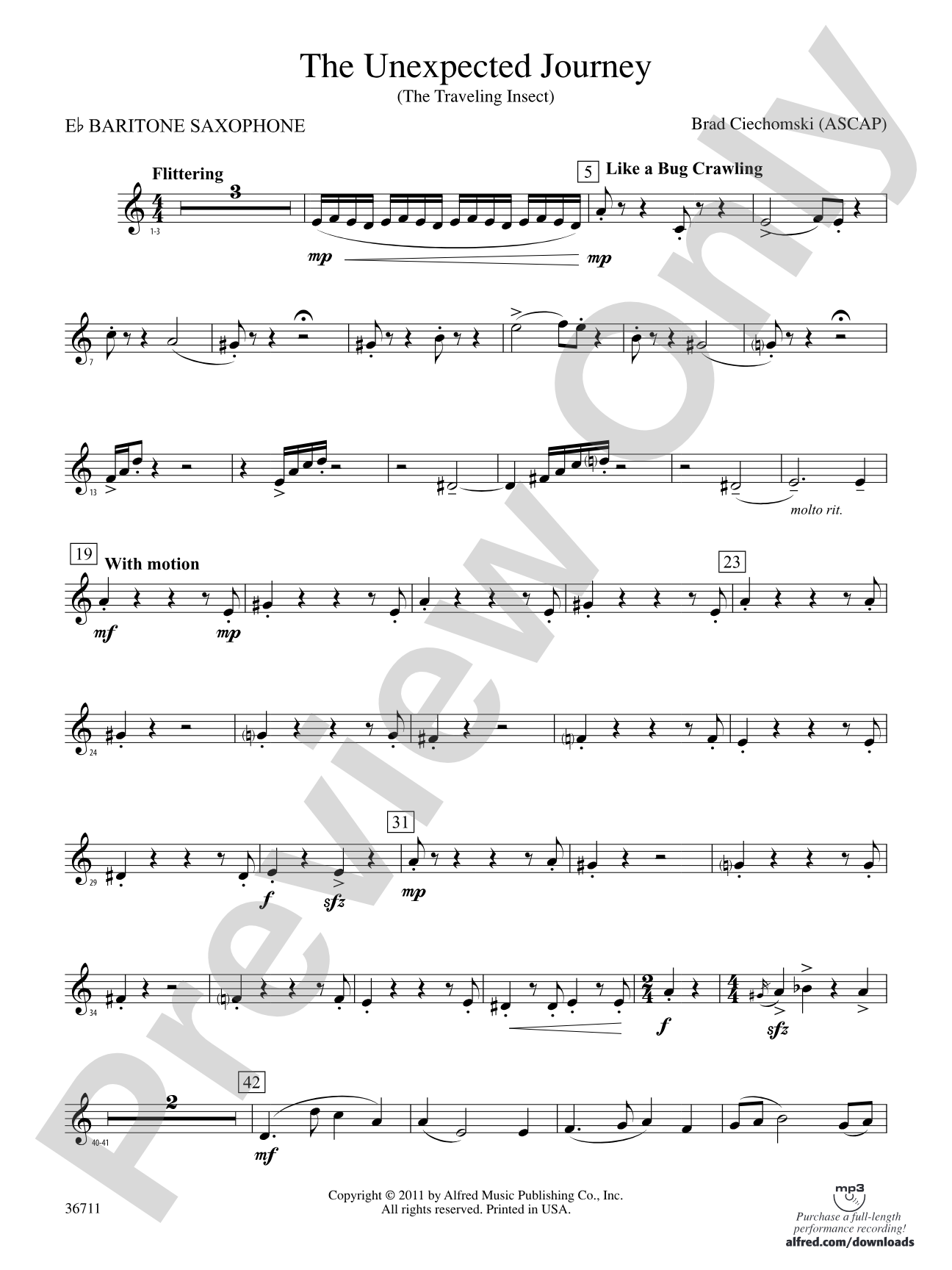 The Unexpected Journey: E-flat Baritone Saxophone