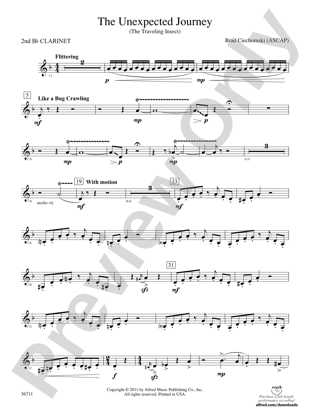 The Unexpected Journey: 2nd B-flat Clarinet