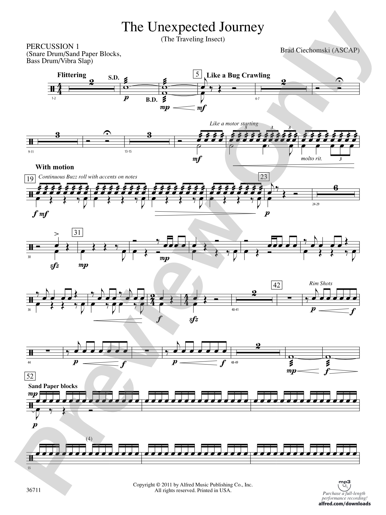 The Unexpected Journey: 1st Percussion