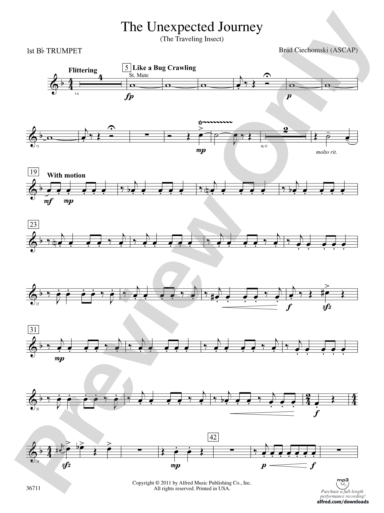 The Unexpected Journey: 1st B-flat Trumpet