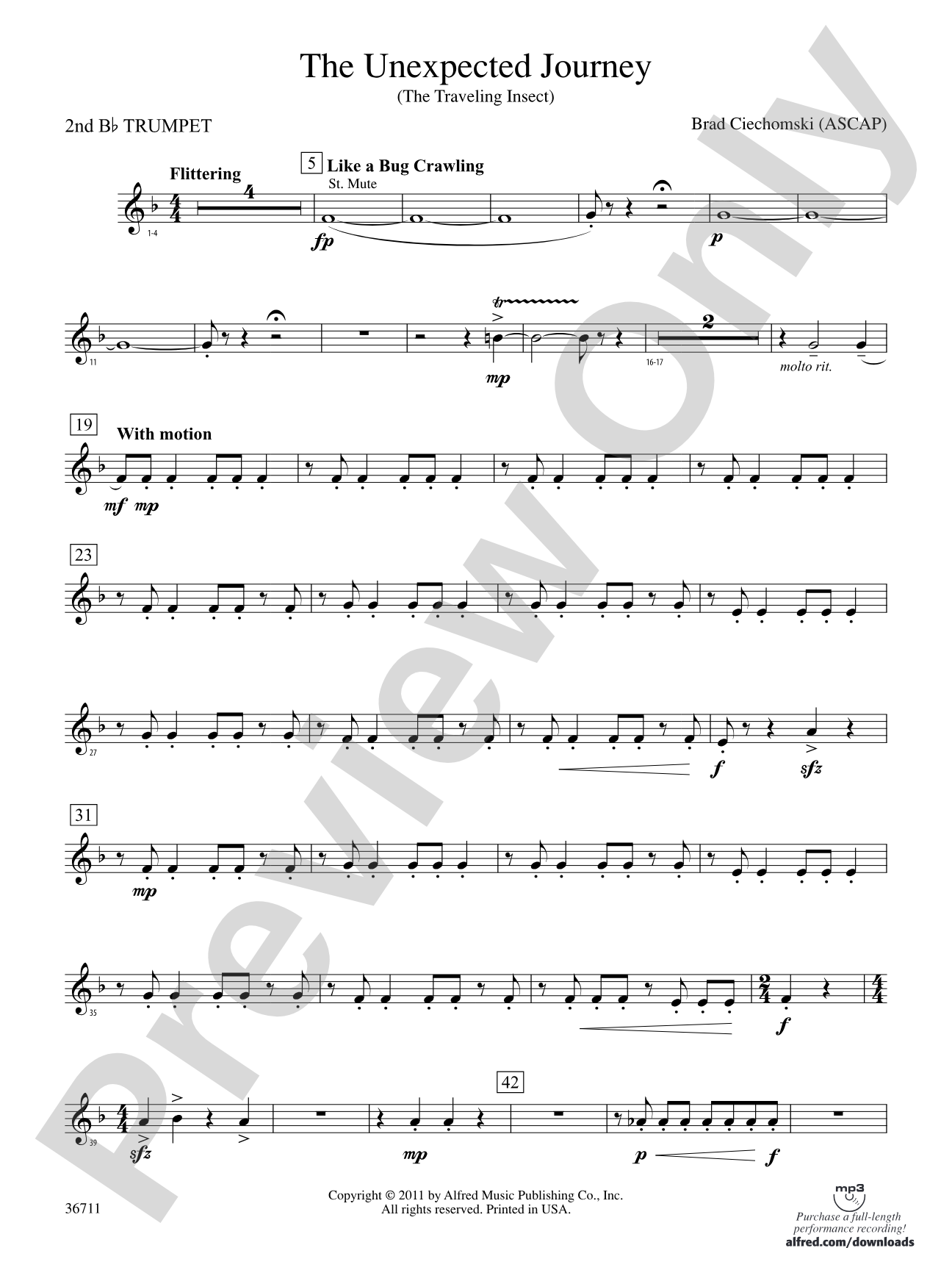 The Unexpected Journey: 2nd B-flat Trumpet