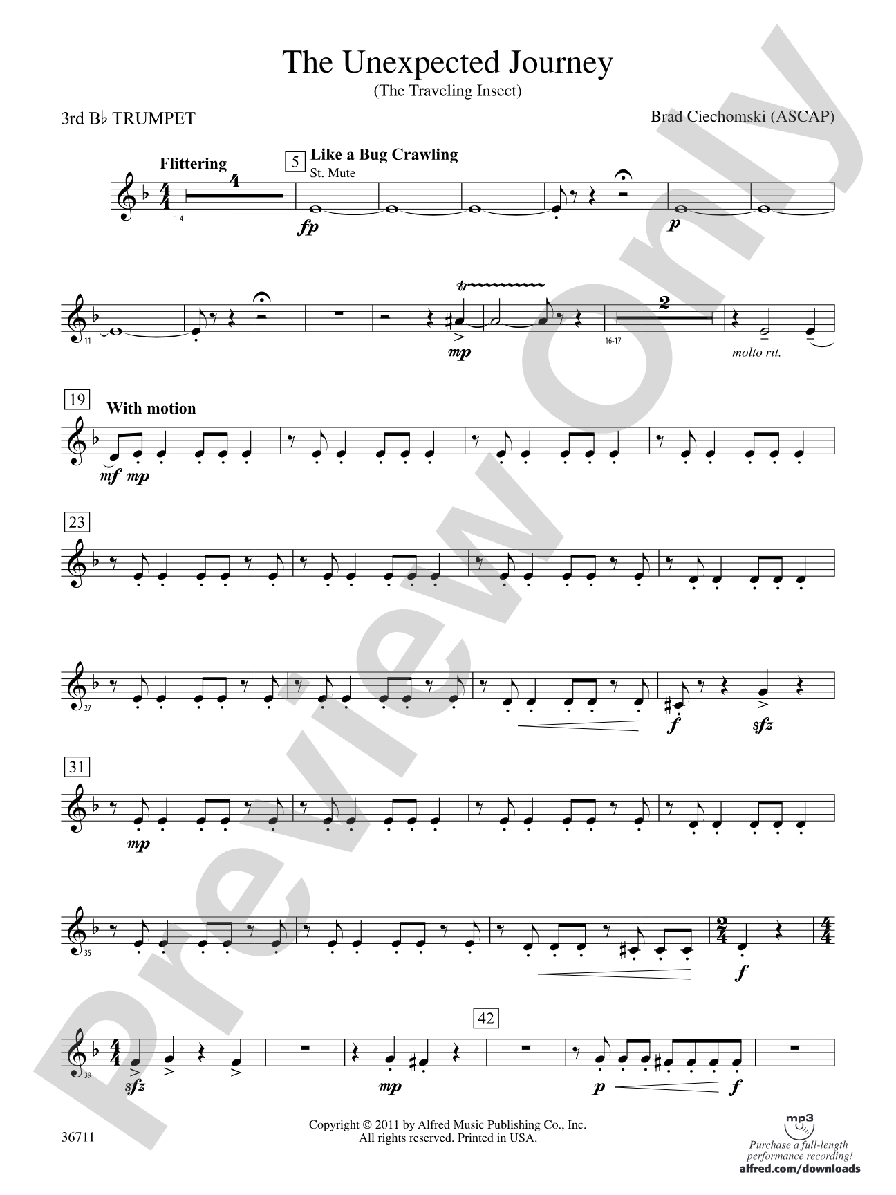 The Unexpected Journey: 3rd B-flat Trumpet