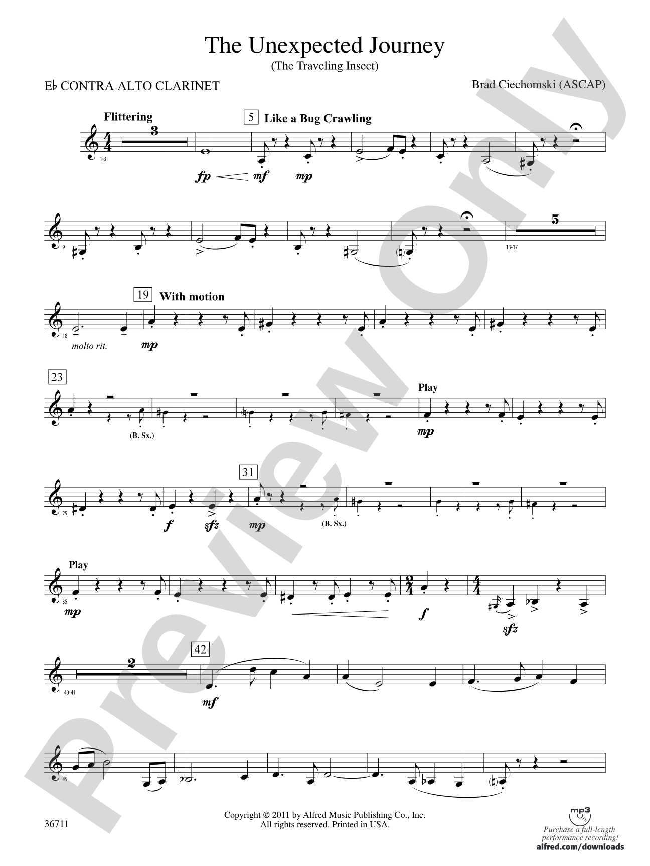 The Unexpected Journey: (wp) E-flat Contrabass Clarinet