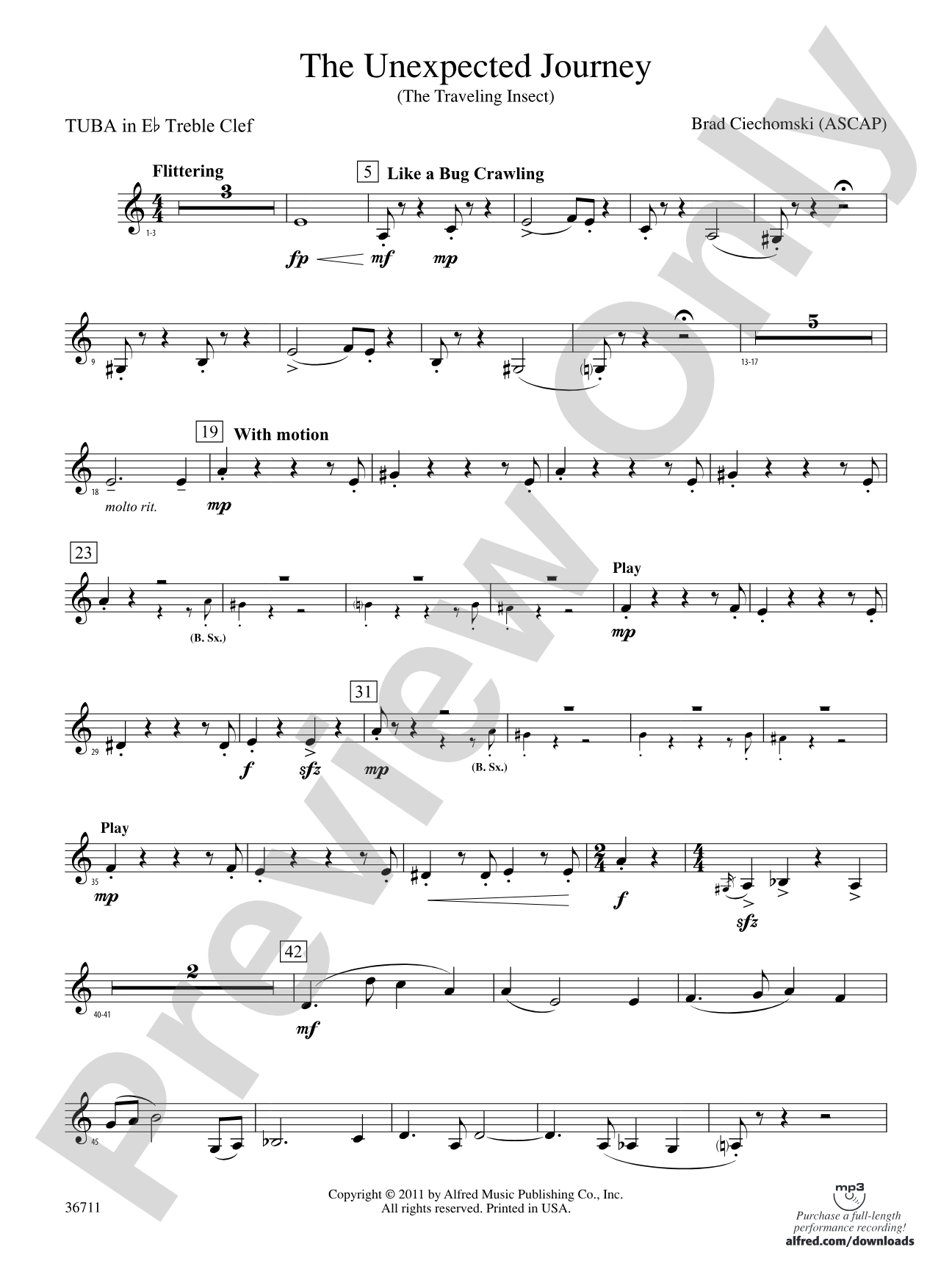 The Unexpected Journey: (wp) E-flat Tuba T.C.