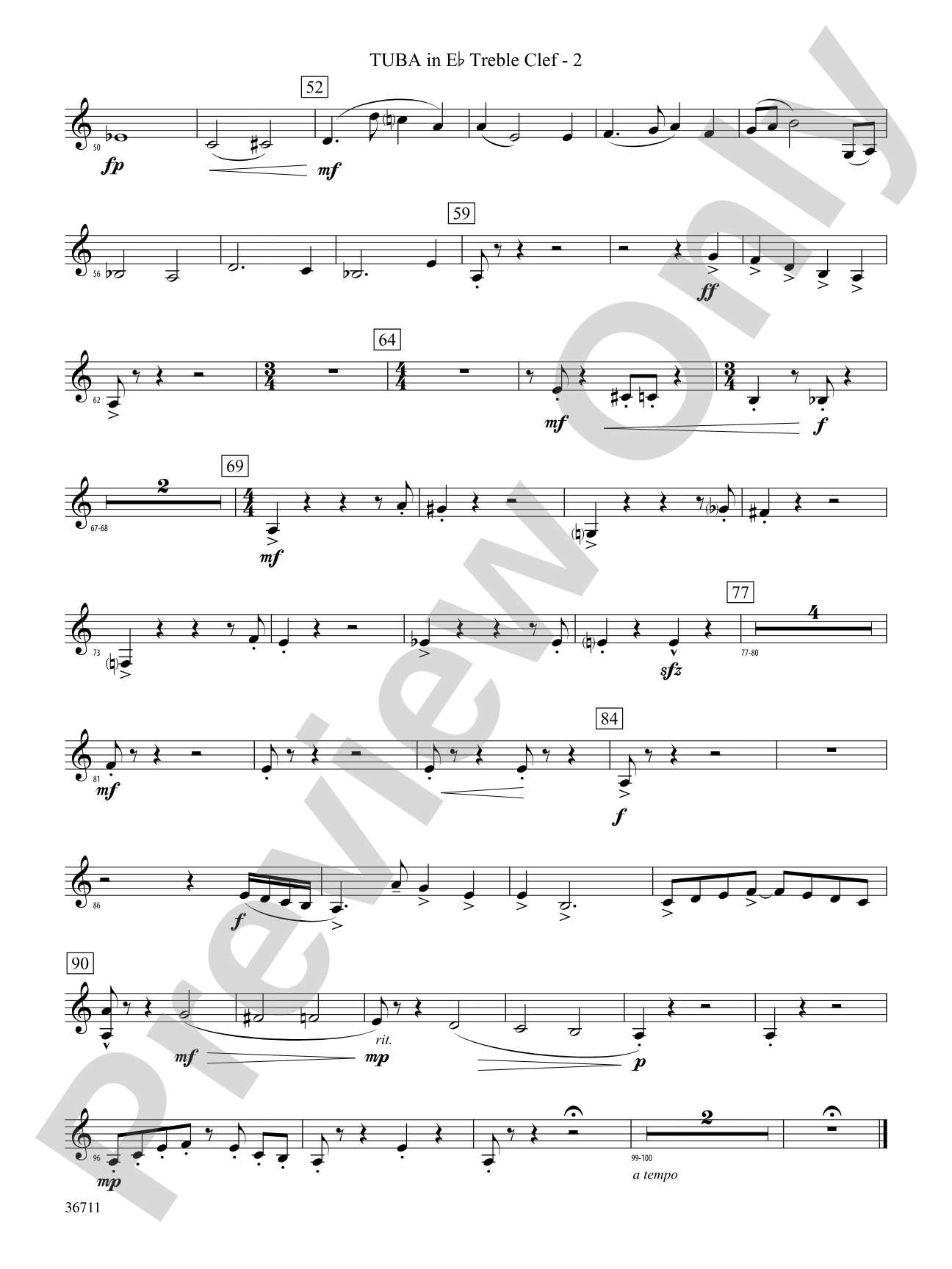 The Unexpected Journey: (wp) E-flat Tuba T.C.