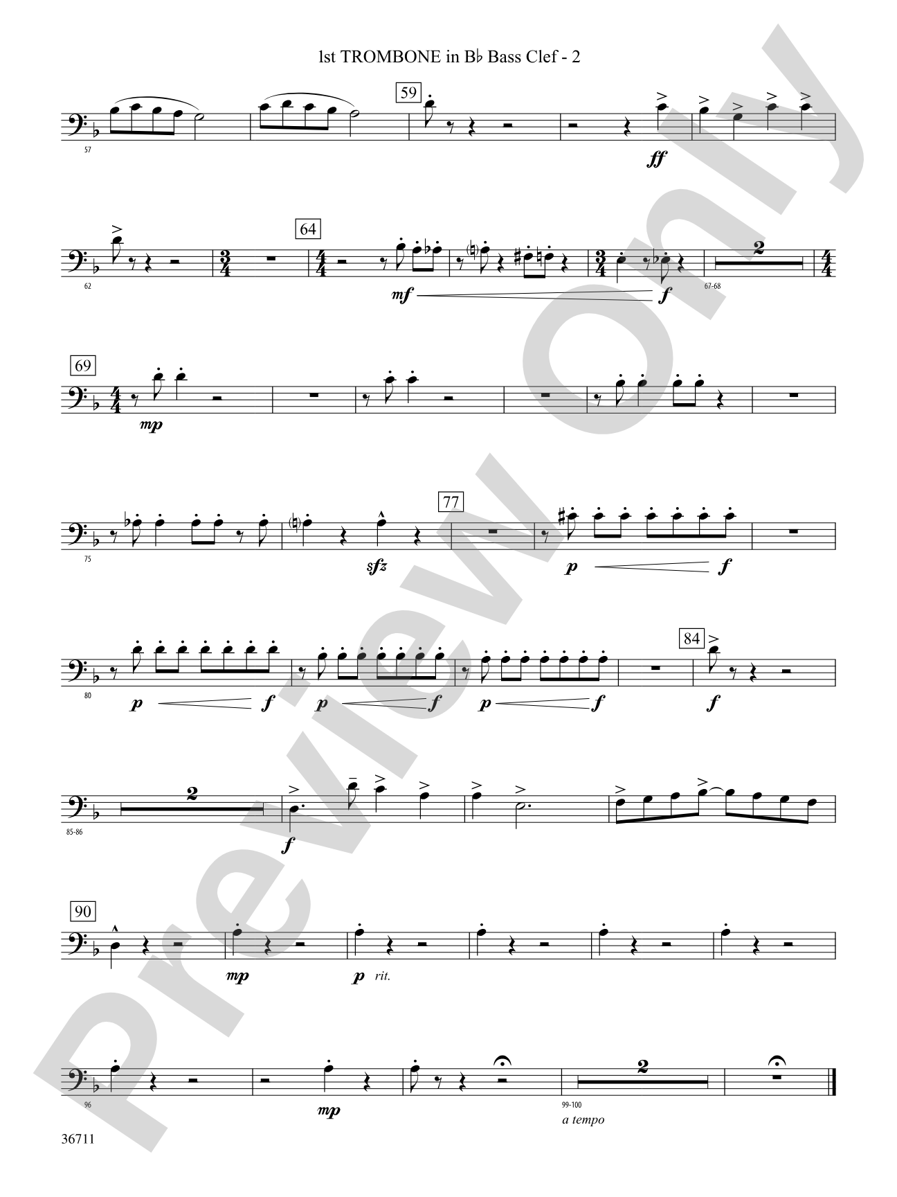 The Unexpected Journey: (wp) 1st B-flat Trombone B.C.