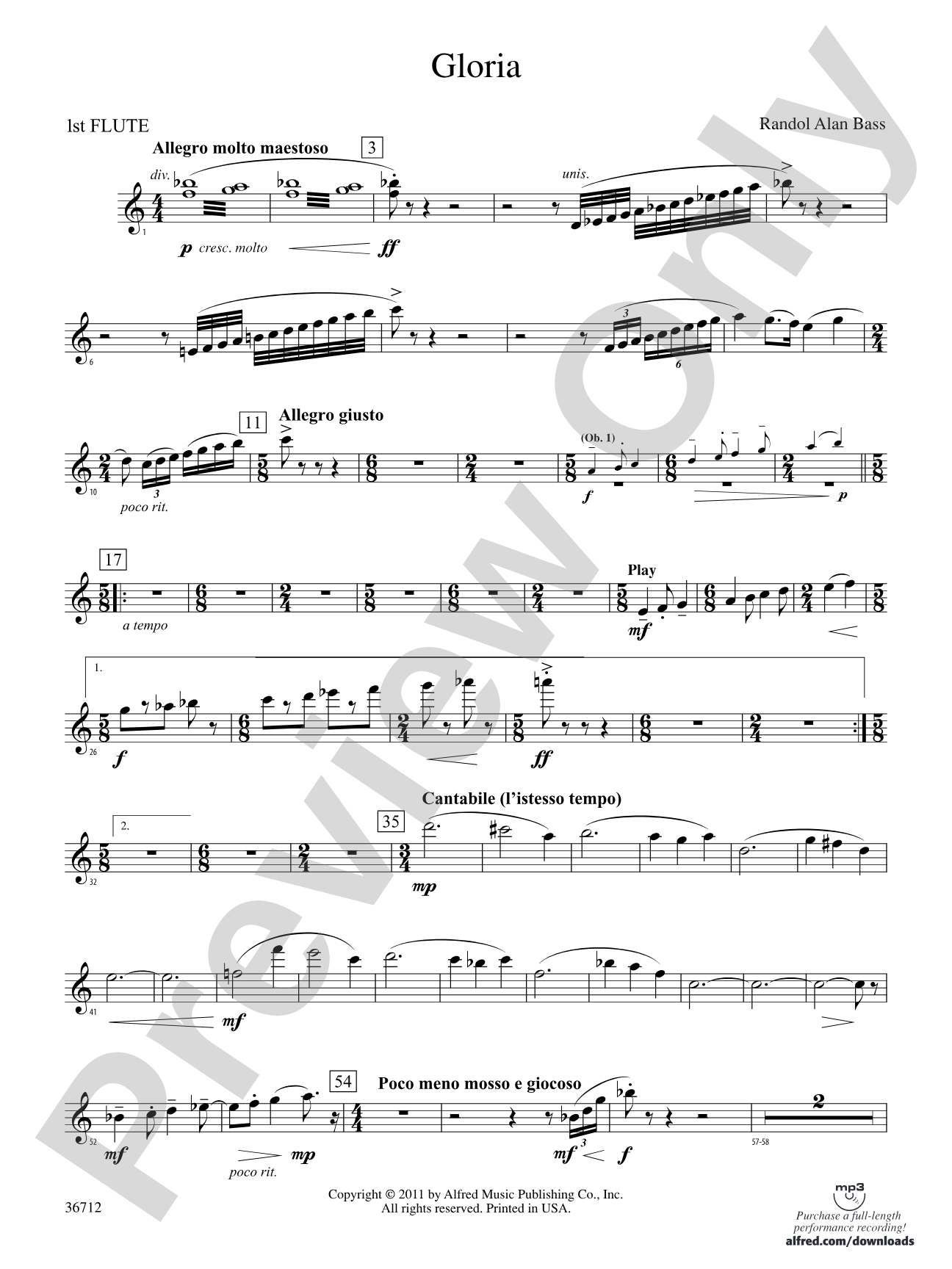 Gloria: Flute
