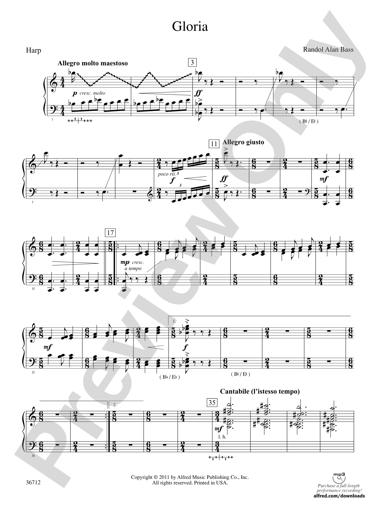 Gloria: Harp