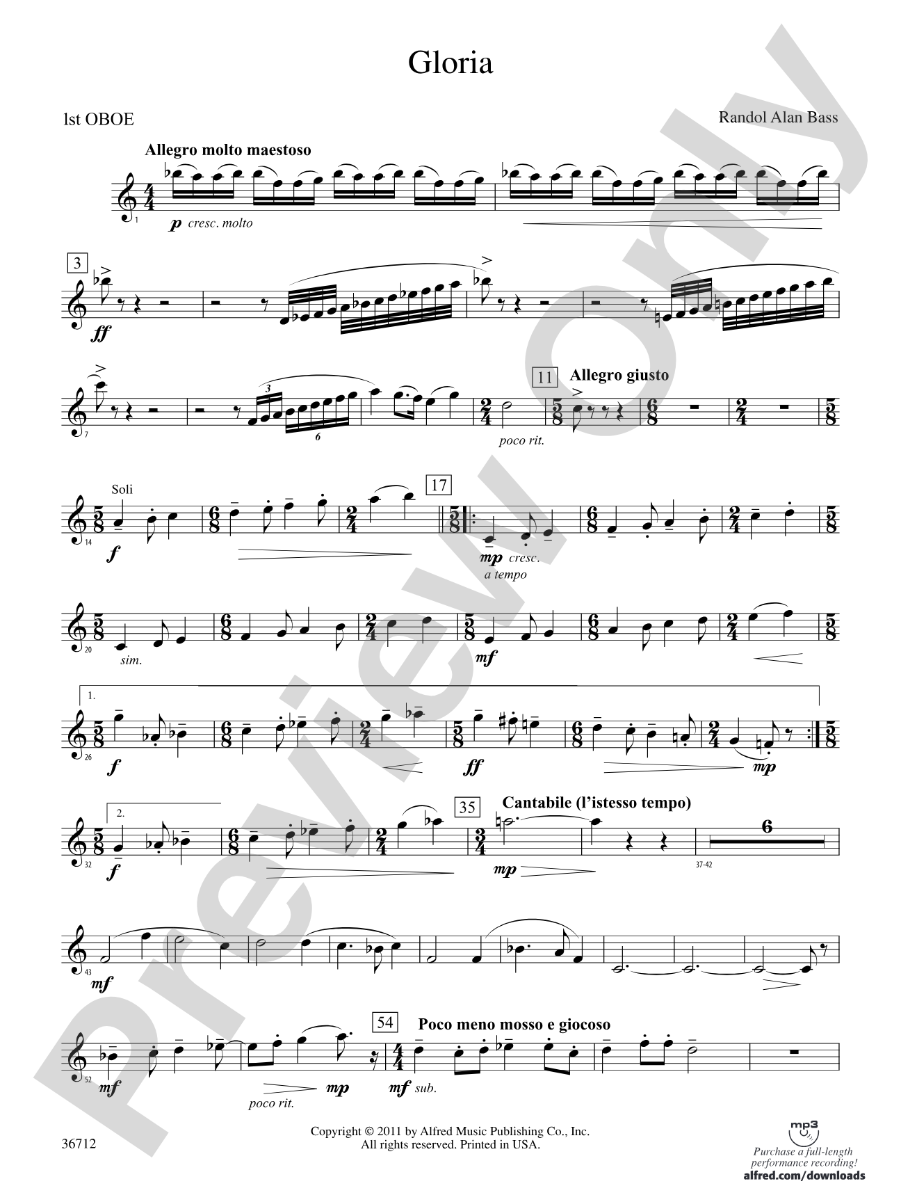 Gloria: Oboe