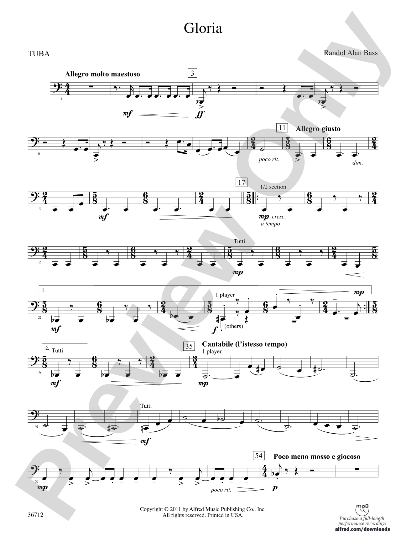 Gloria: Tuba