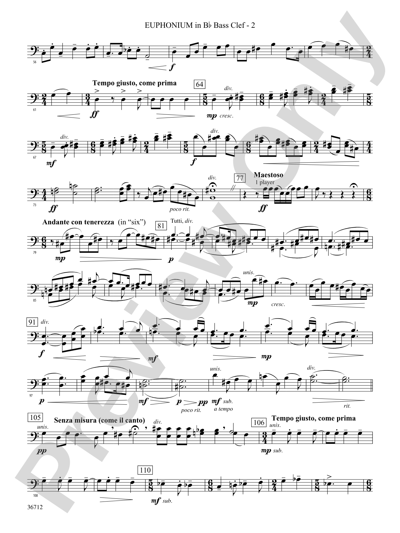 Gloria: (wp) B-flat Baritone B.C.