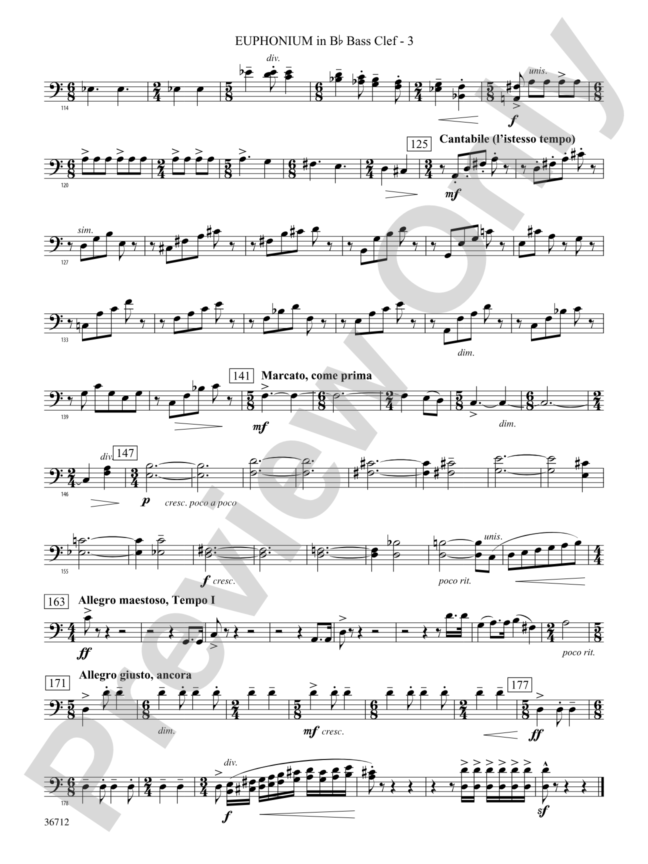 Gloria: (wp) B-flat Baritone B.C.