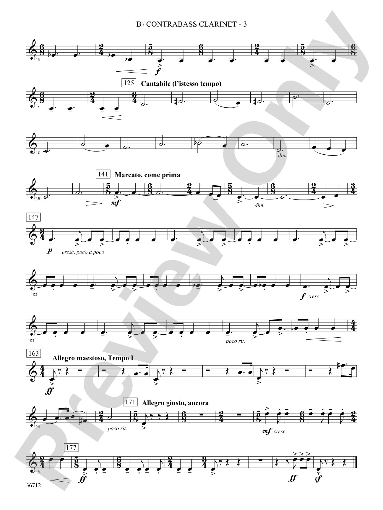 Gloria: (wp) B-flat Contrabass Clarinet
