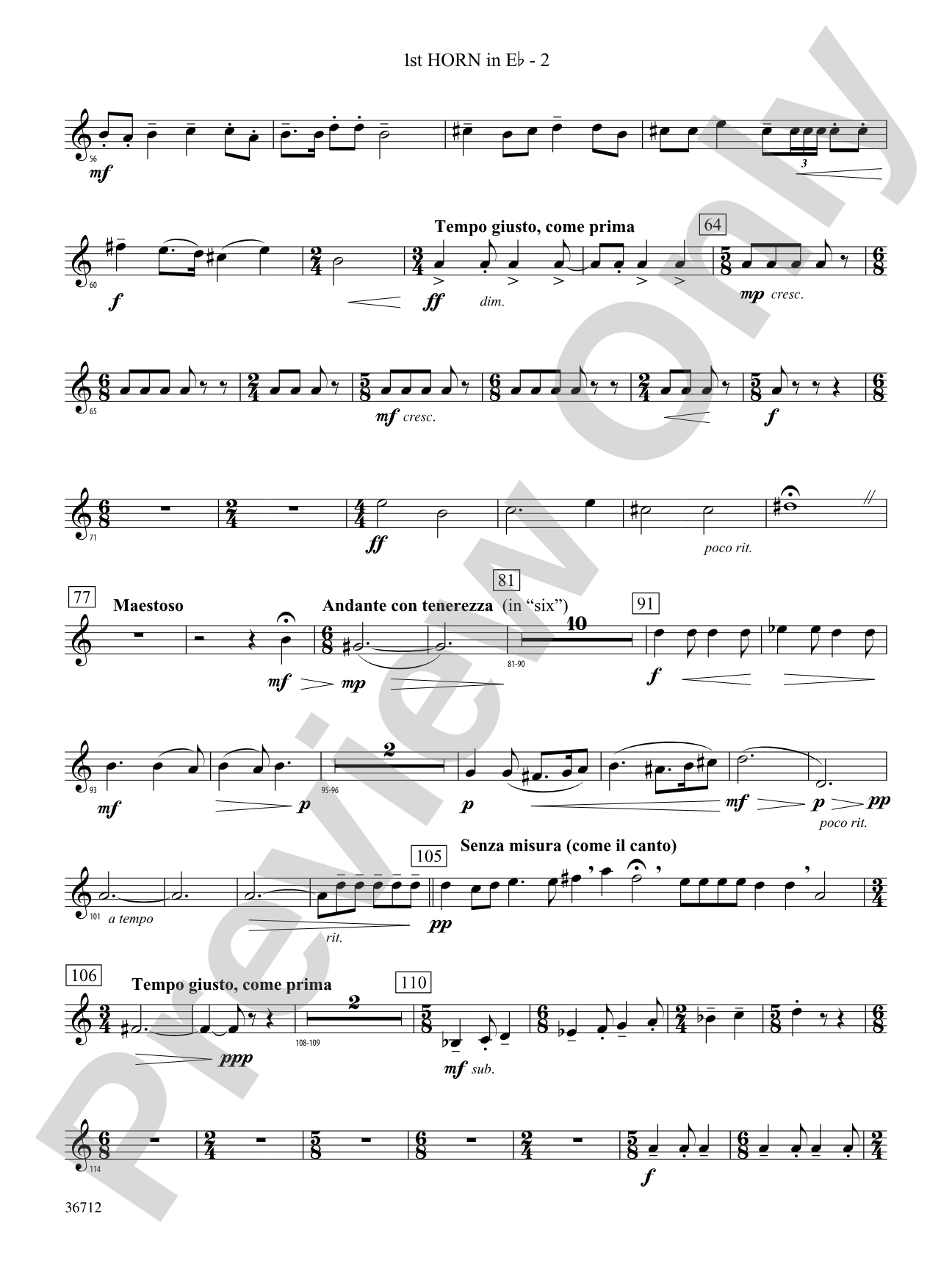 Gloria: (wp) 1st Horn in E-flat