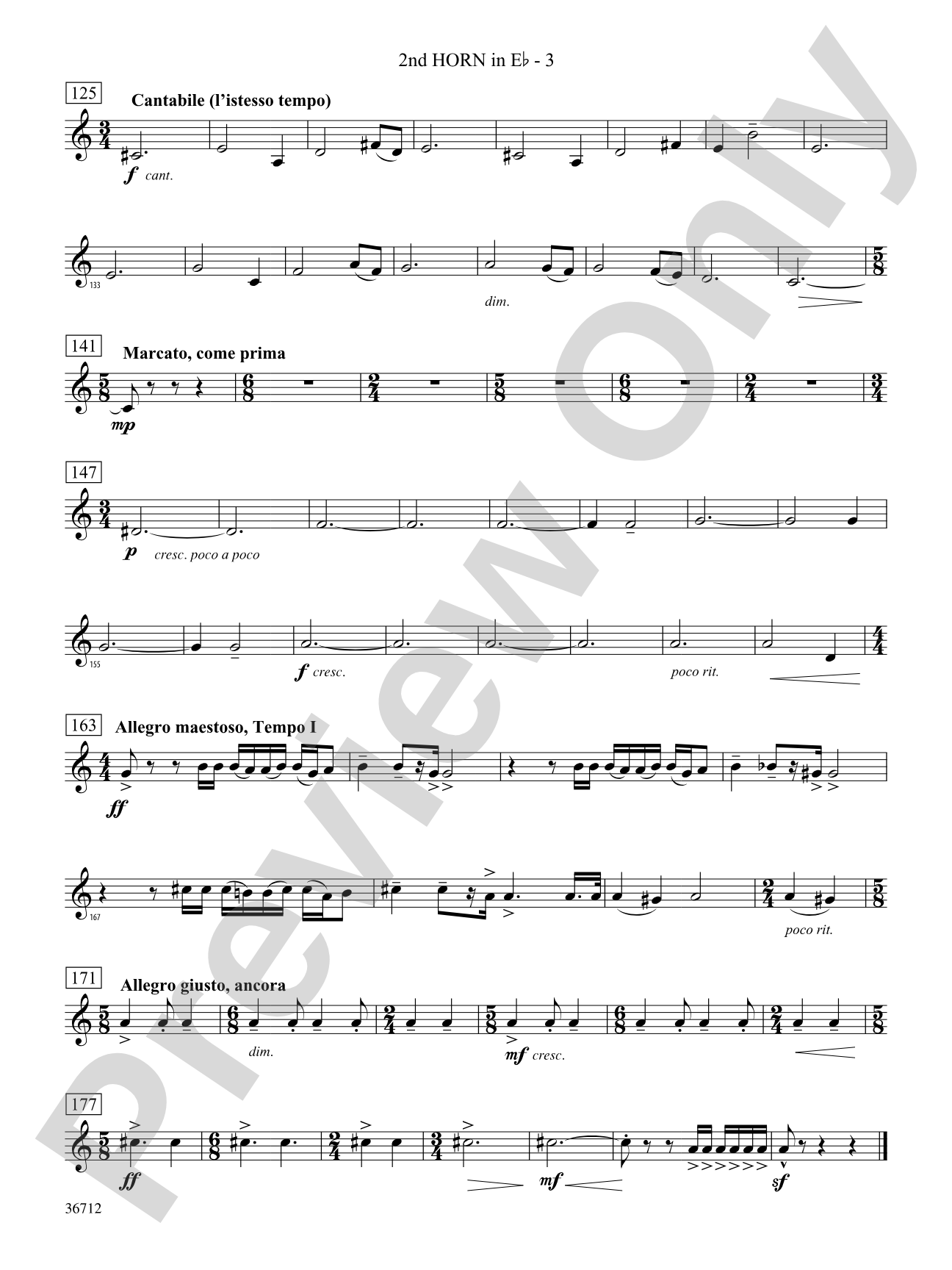 Gloria: (wp) 2nd Horn in E-flat