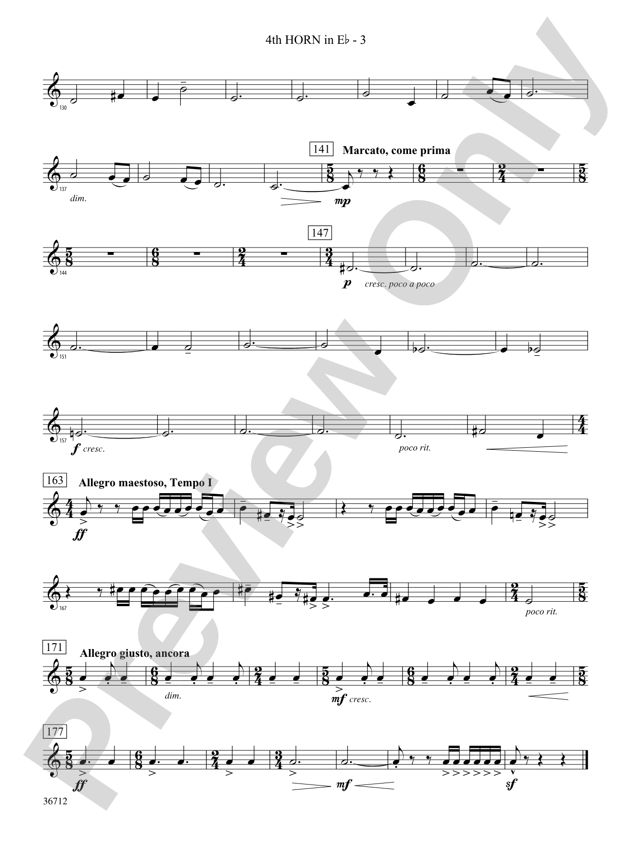 Gloria: (wp) 4th Horn in E-flat