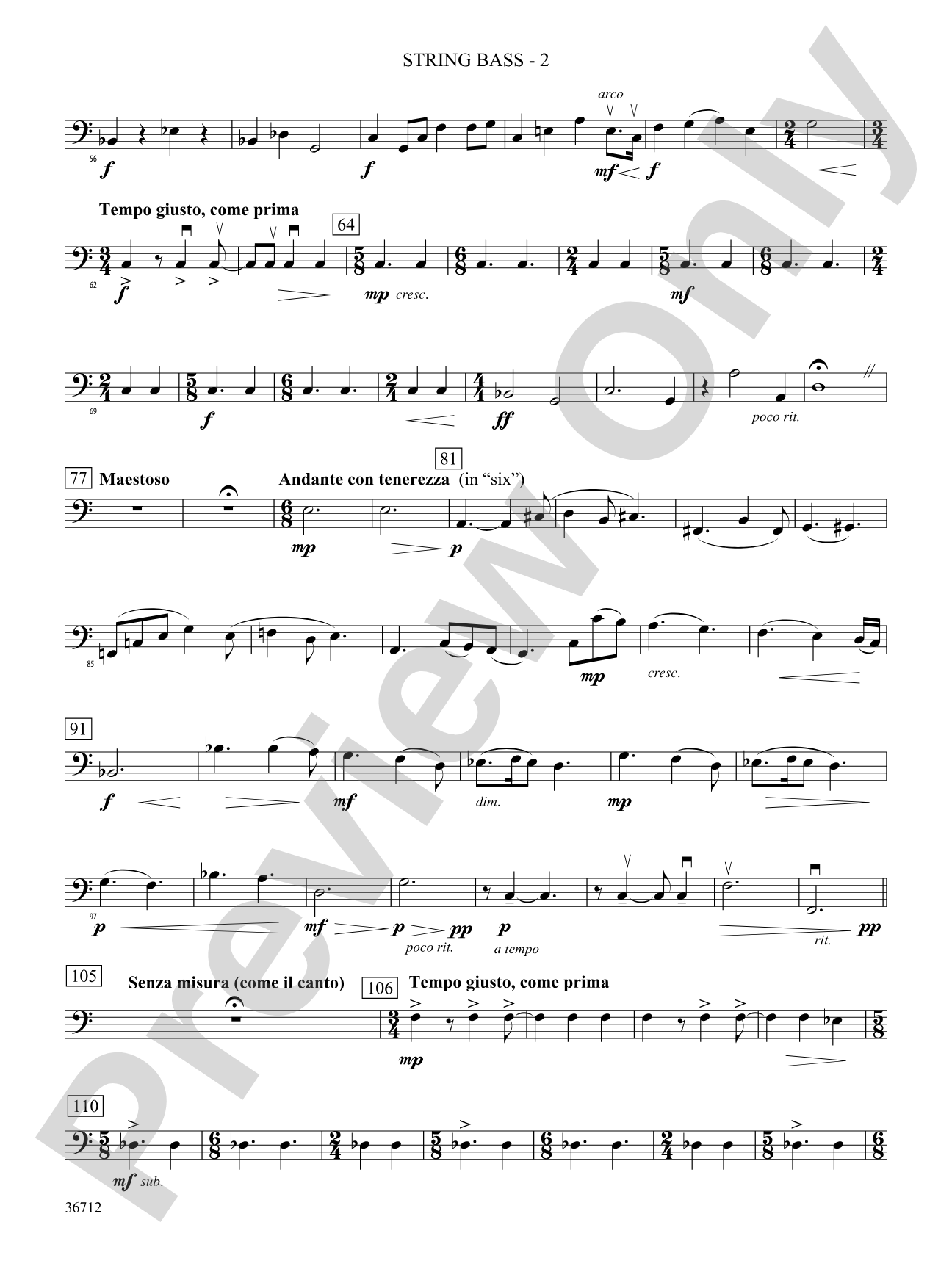 Gloria: (wp) String Bass
