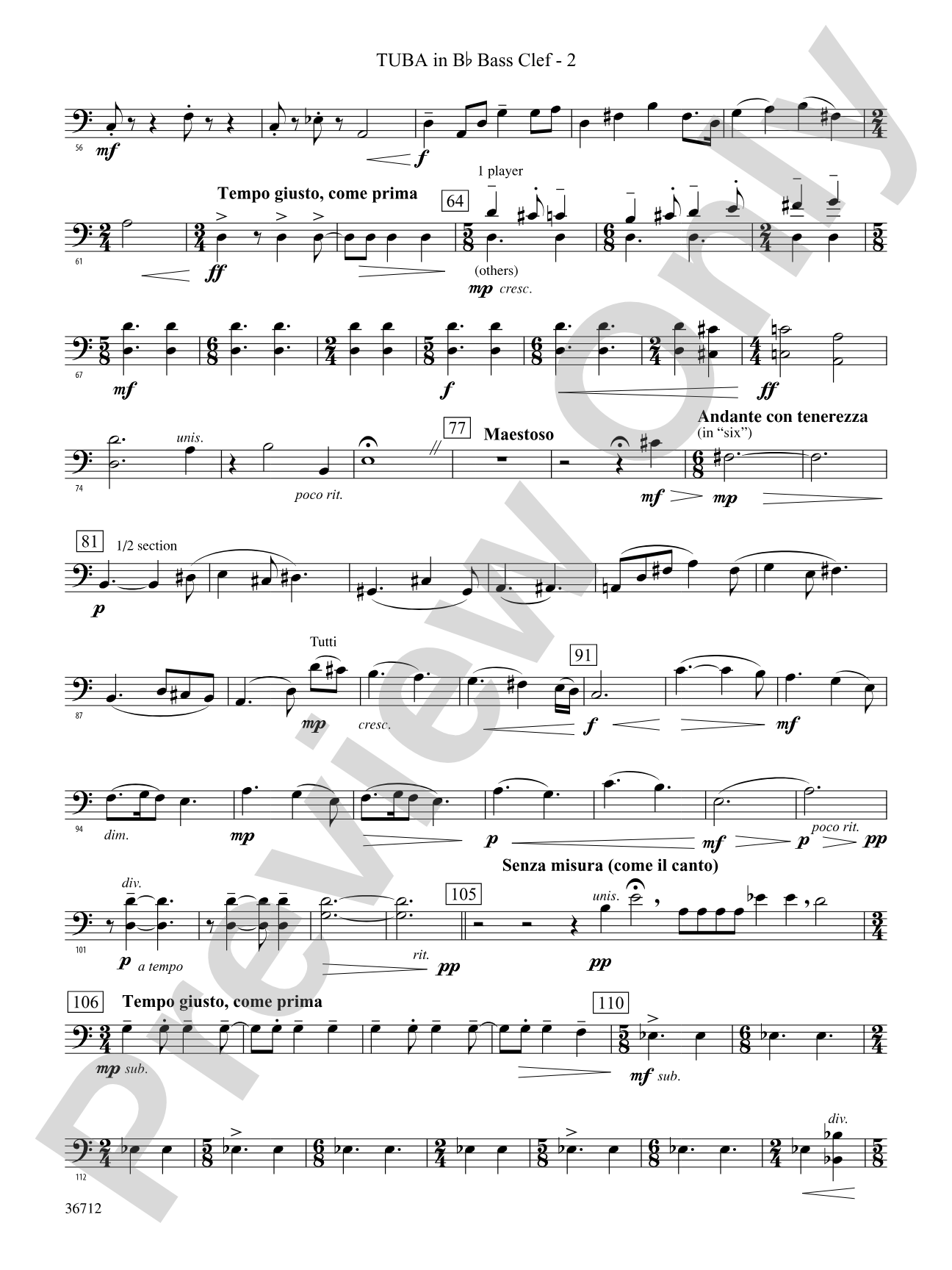 Gloria: (wp) B-flat Tuba B.C.