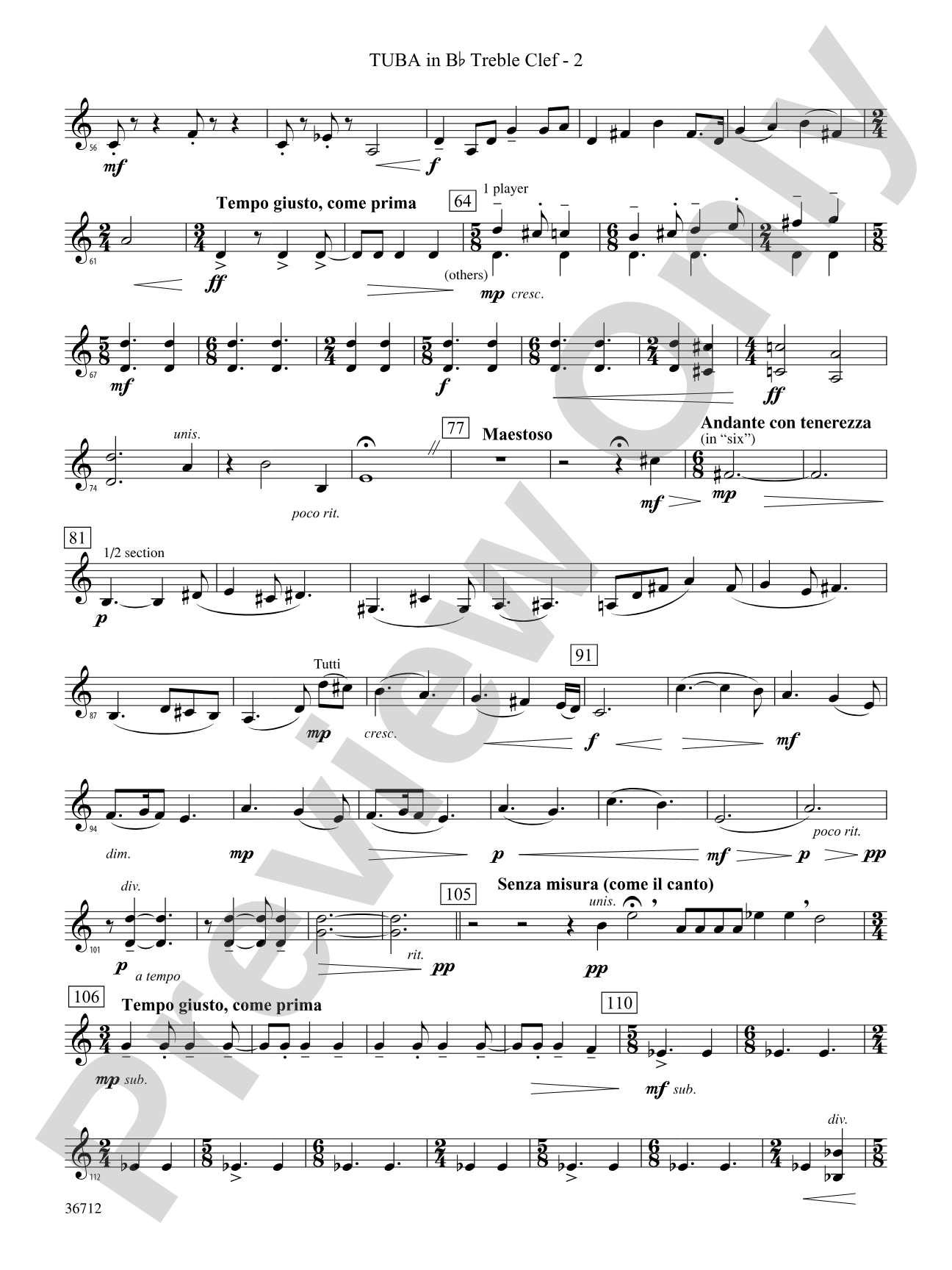 Gloria: (wp) B-flat Tuba T.C.