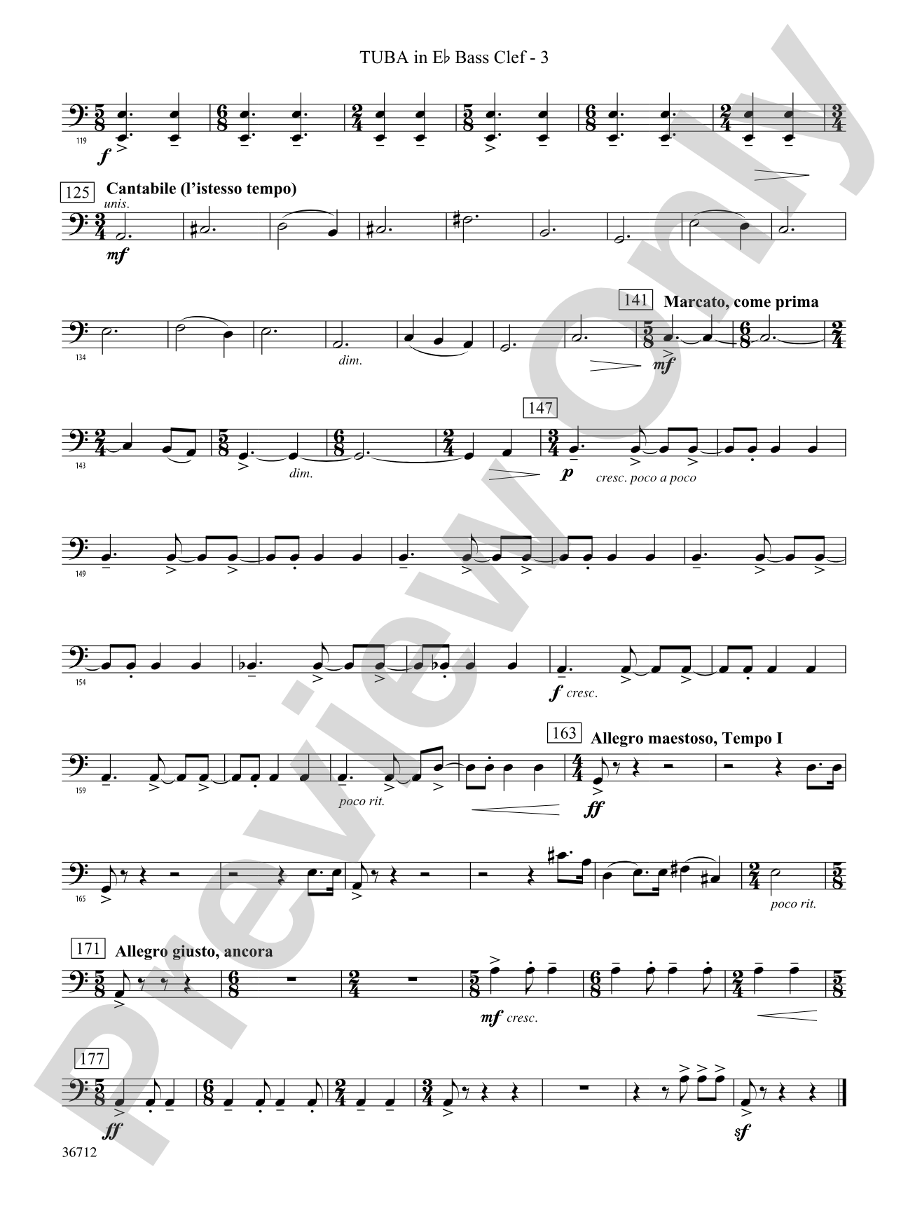 Gloria: (wp) E-flat Tuba B.C.