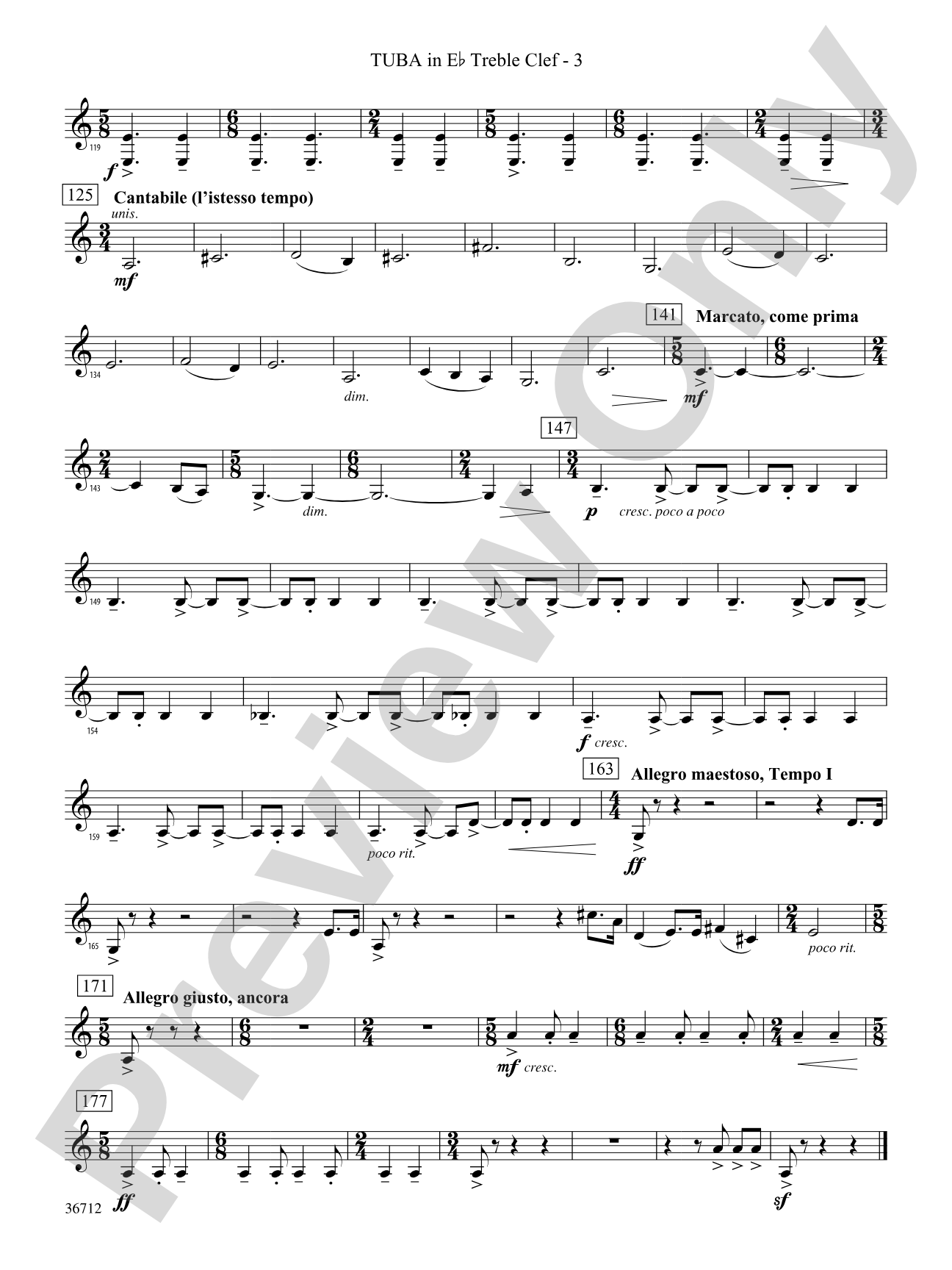 Gloria: (wp) E-flat Tuba T.C.