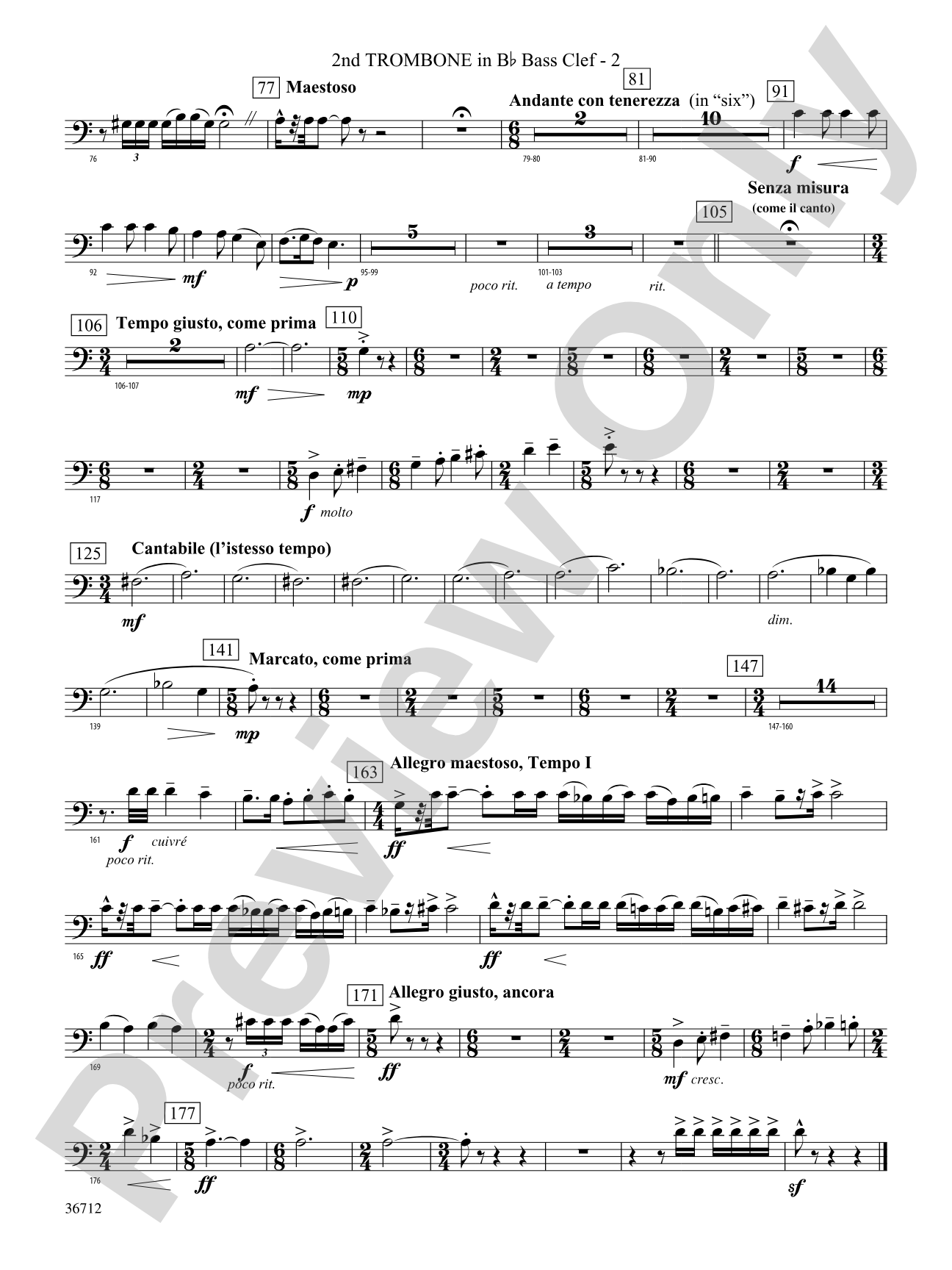Gloria: (wp) 2nd B-flat Trombone B.C.