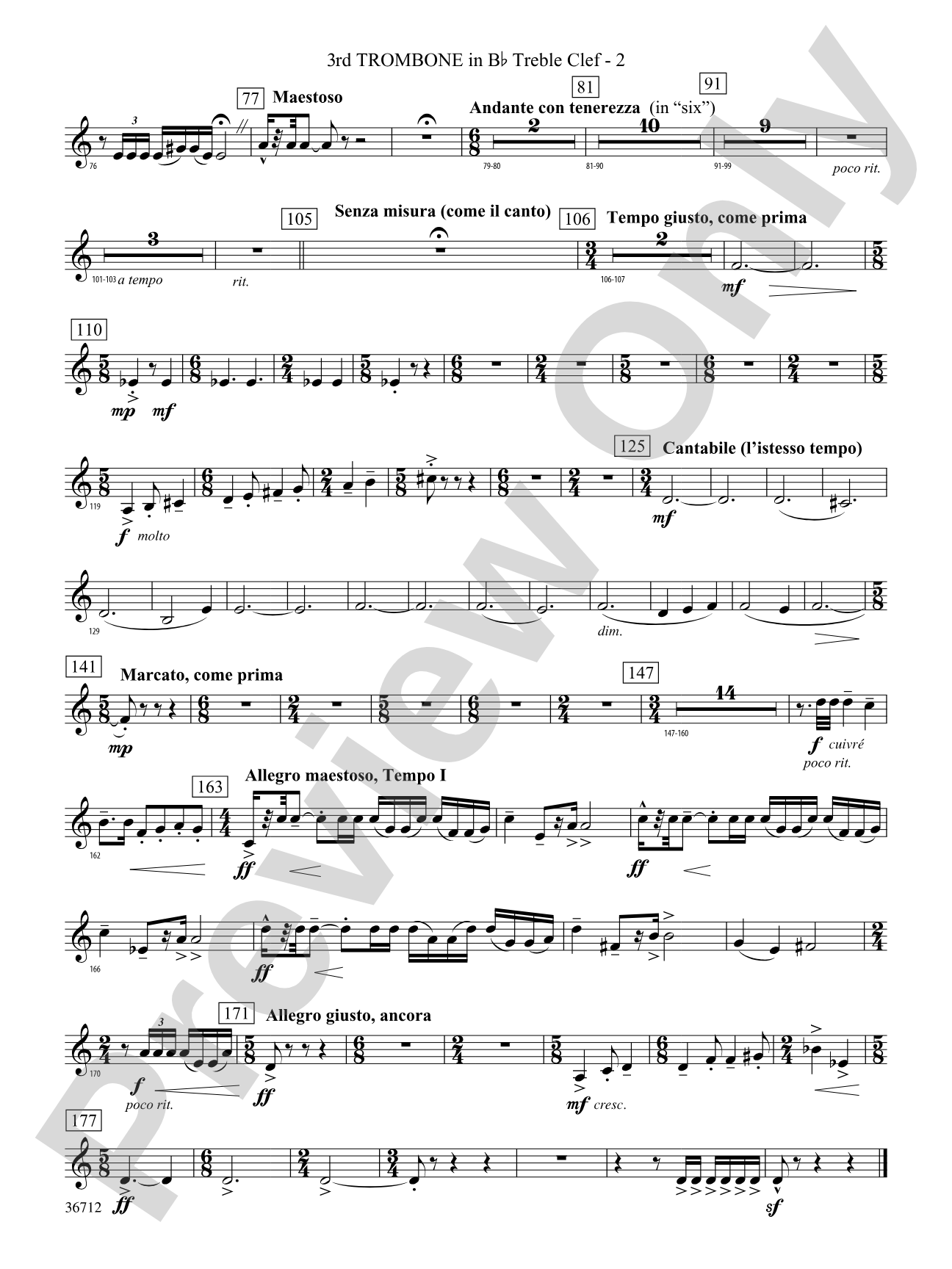 Gloria: (wp) 3rd B-flat Trombone T.C.