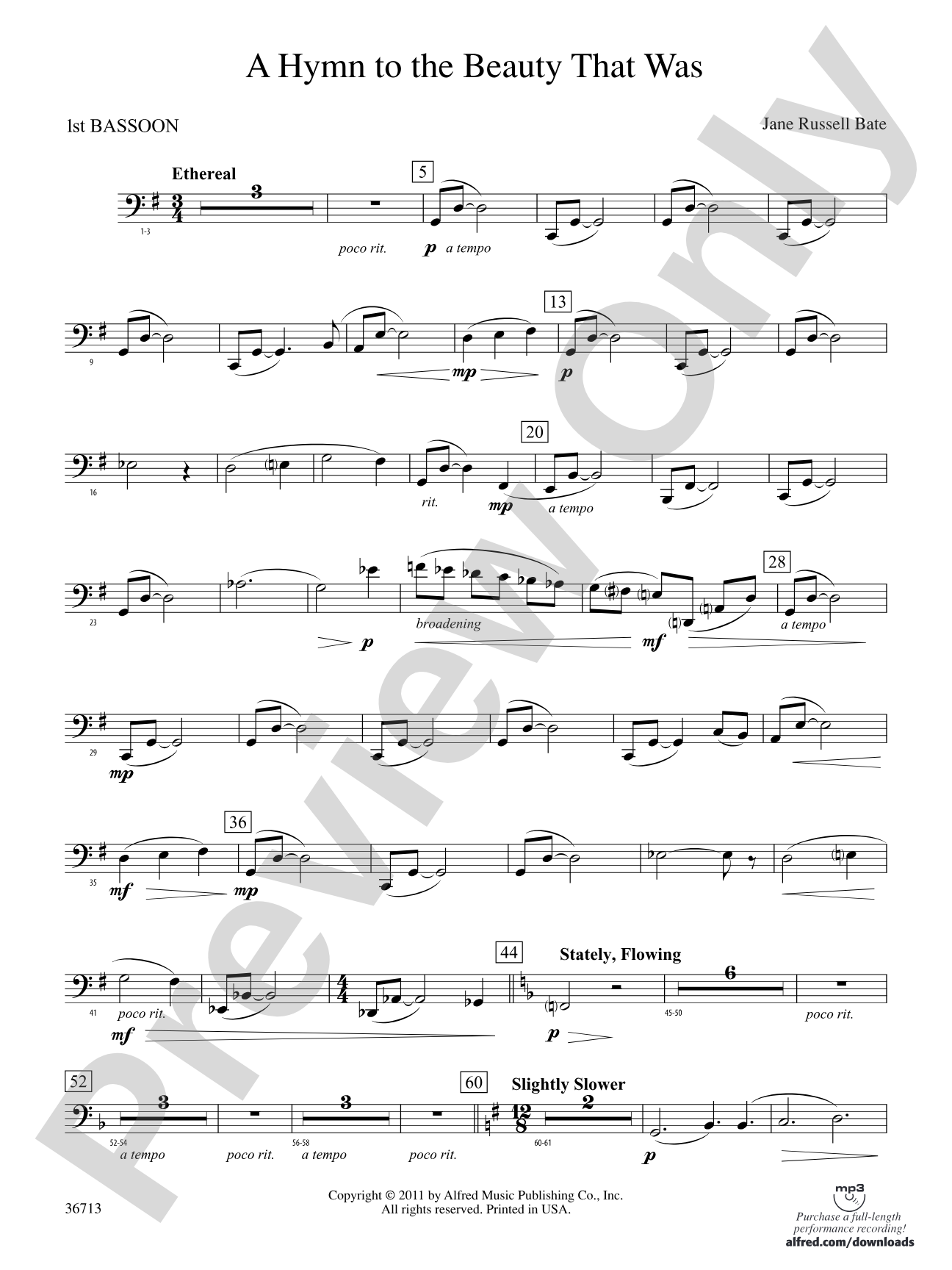 Hymn to the Beauty That Was: Bassoon