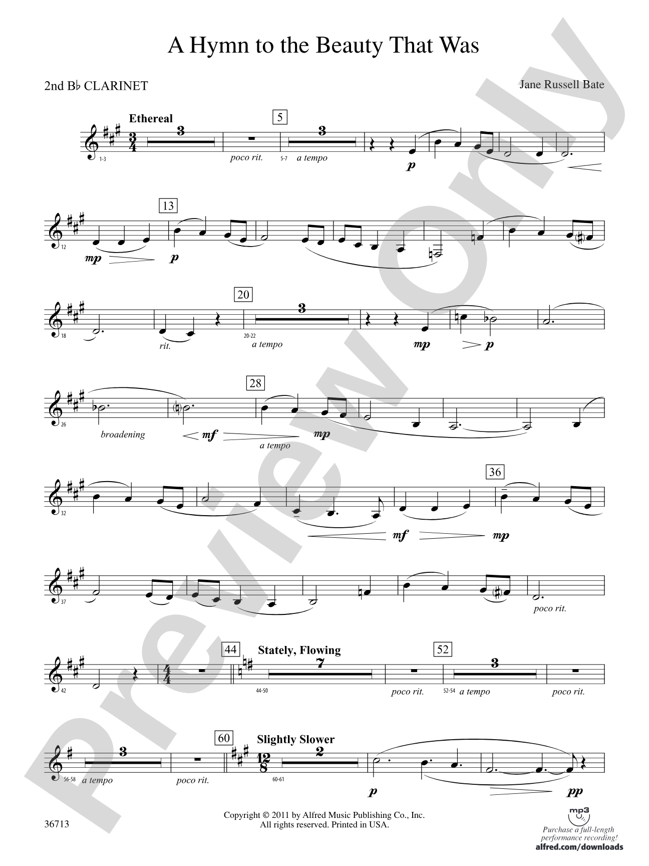 Hymn to the Beauty That Was: 2nd B-flat Clarinet