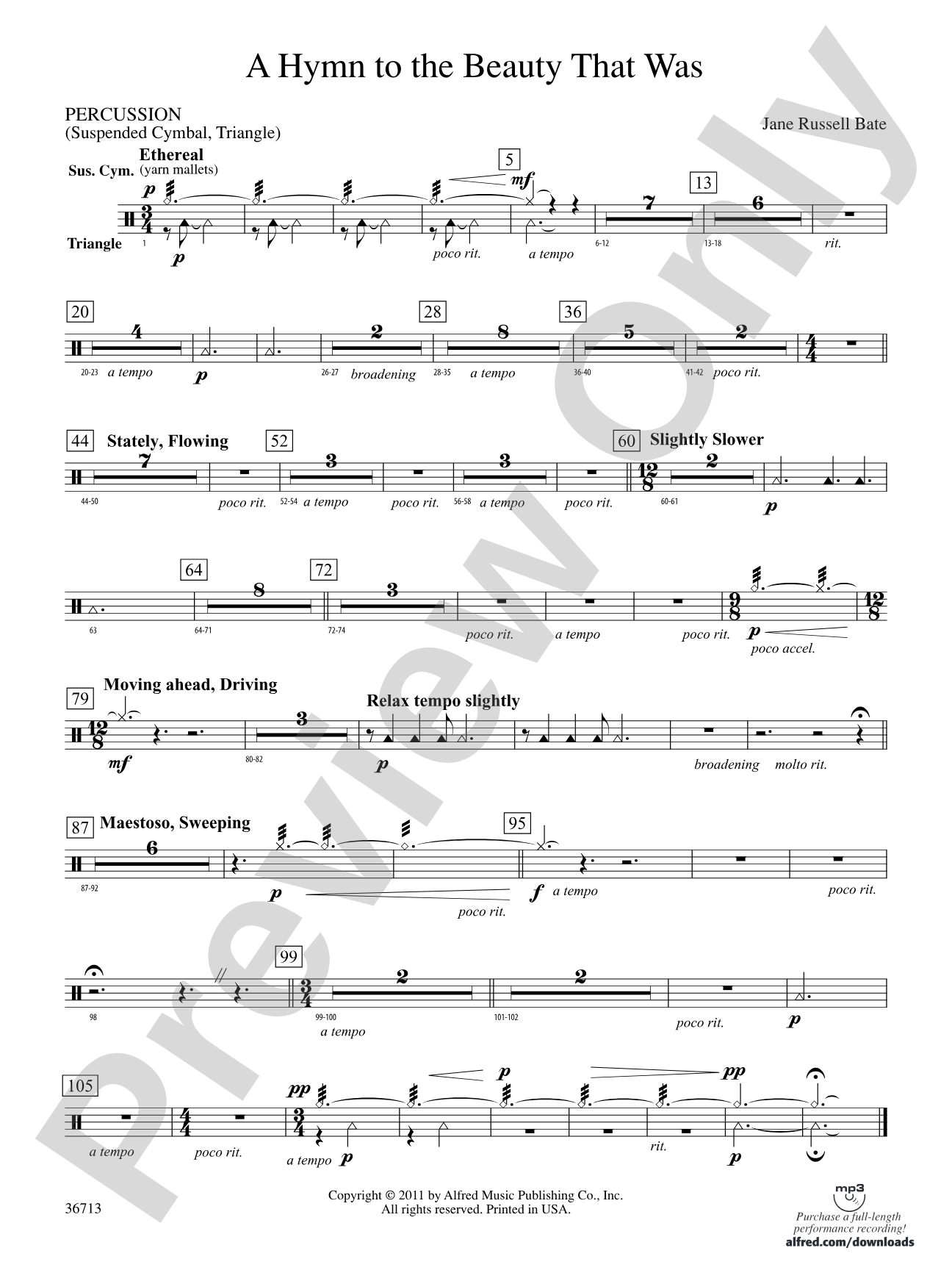 Hymn to the Beauty That Was: 1st Percussion