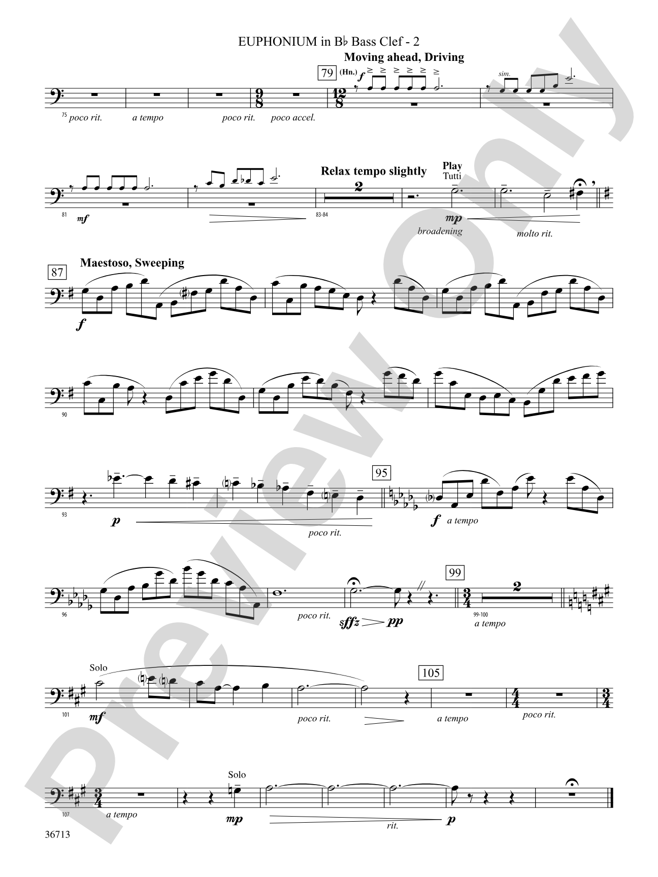 Hymn to the Beauty That Was: (wp) B-flat Baritone B.C.