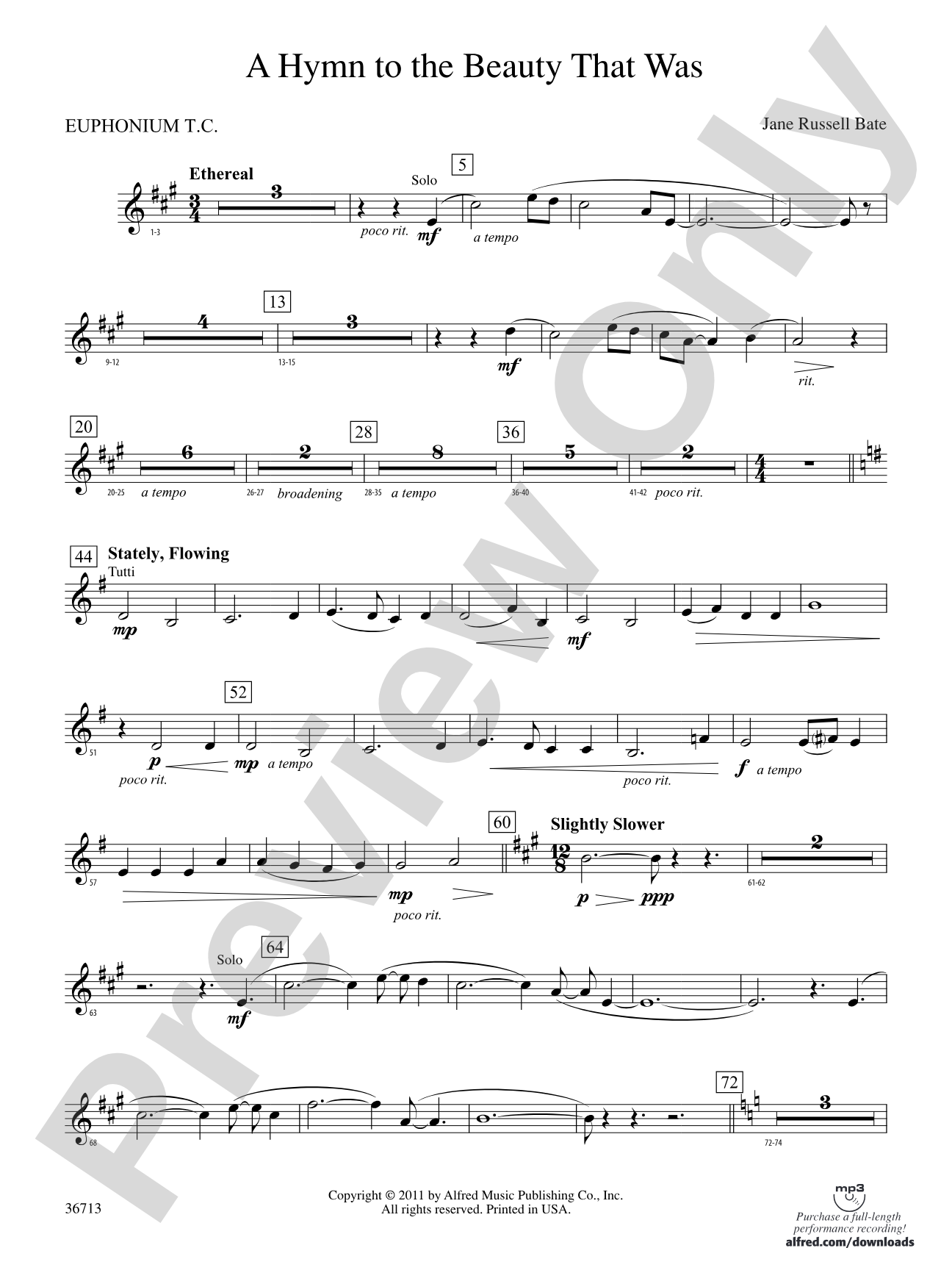 Hymn to the Beauty That Was: (wp) Baritone T.C.