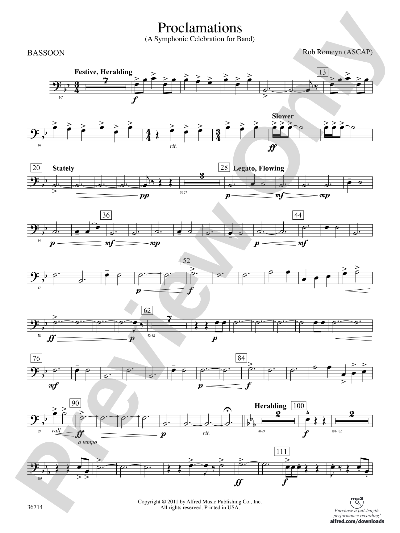 Proclamations: Bassoon