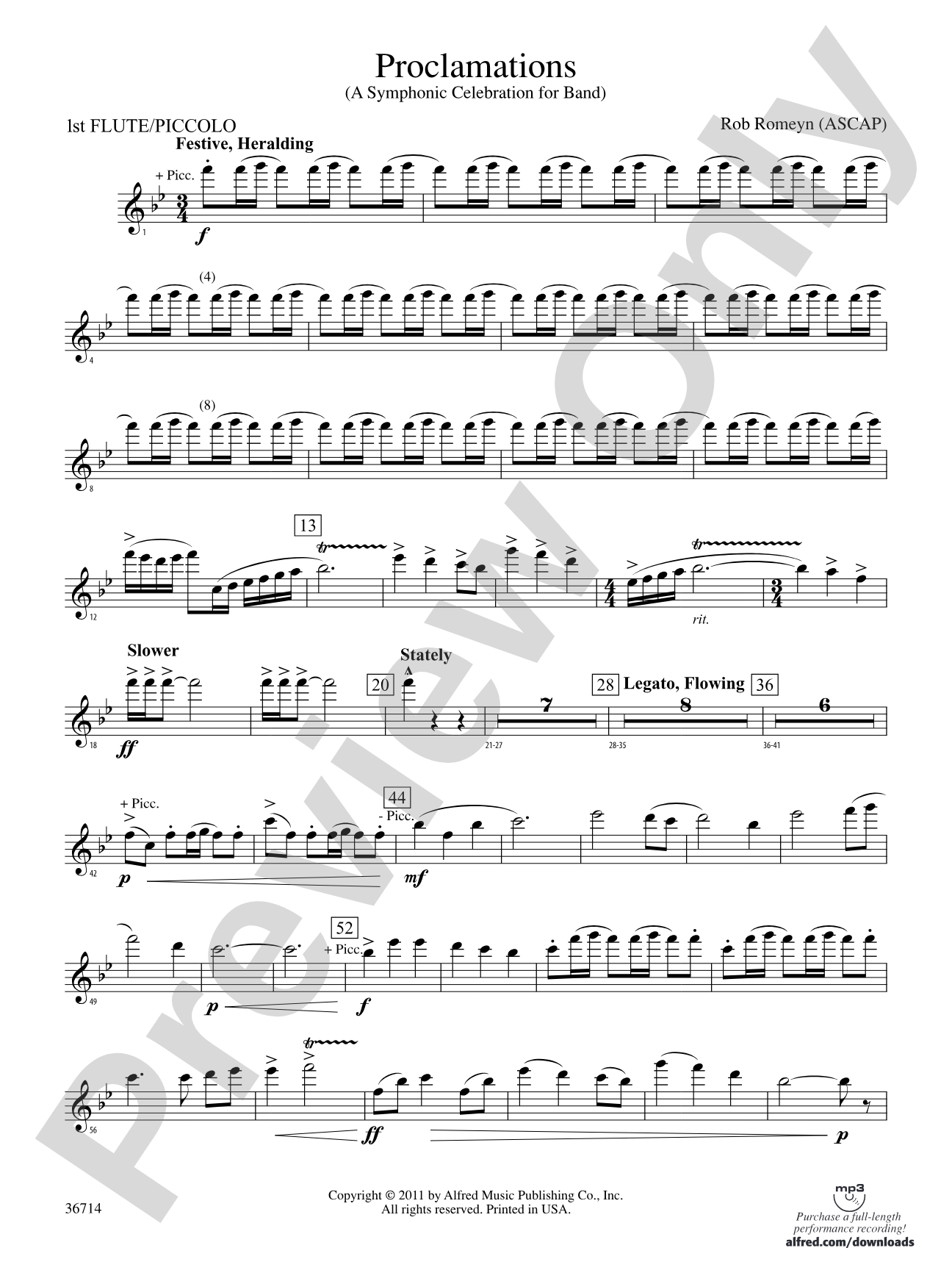 Proclamations: Flute