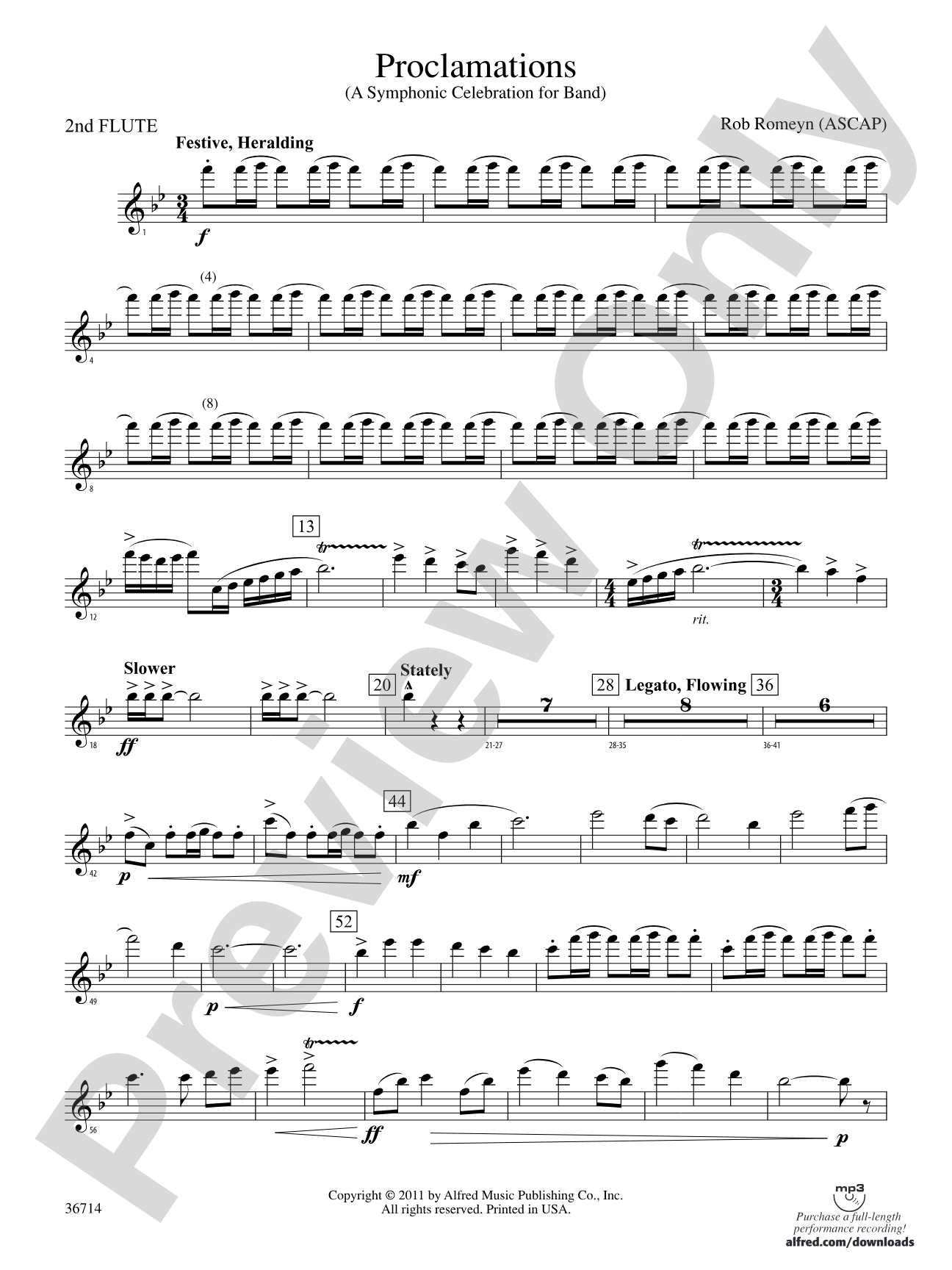 Proclamations: 2nd Flute