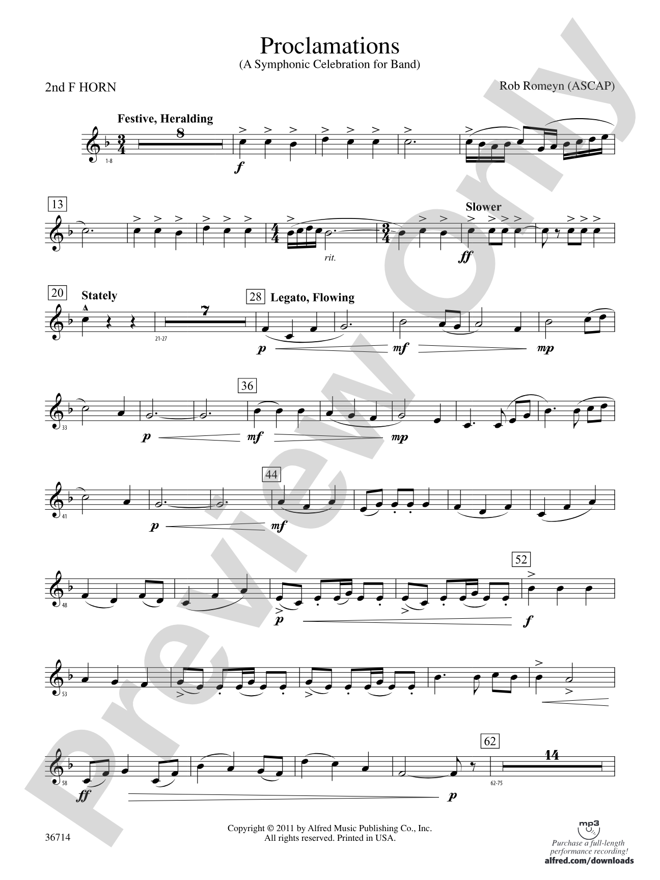 Proclamations: 2nd F Horn