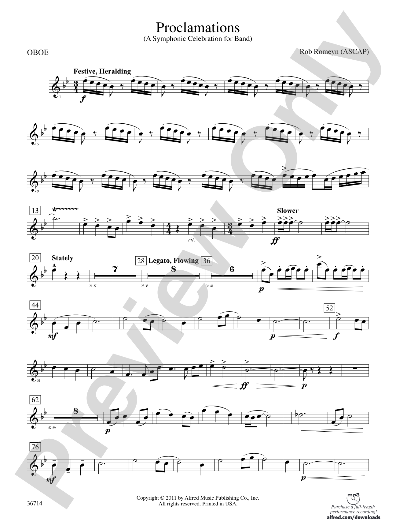 Proclamations: Oboe