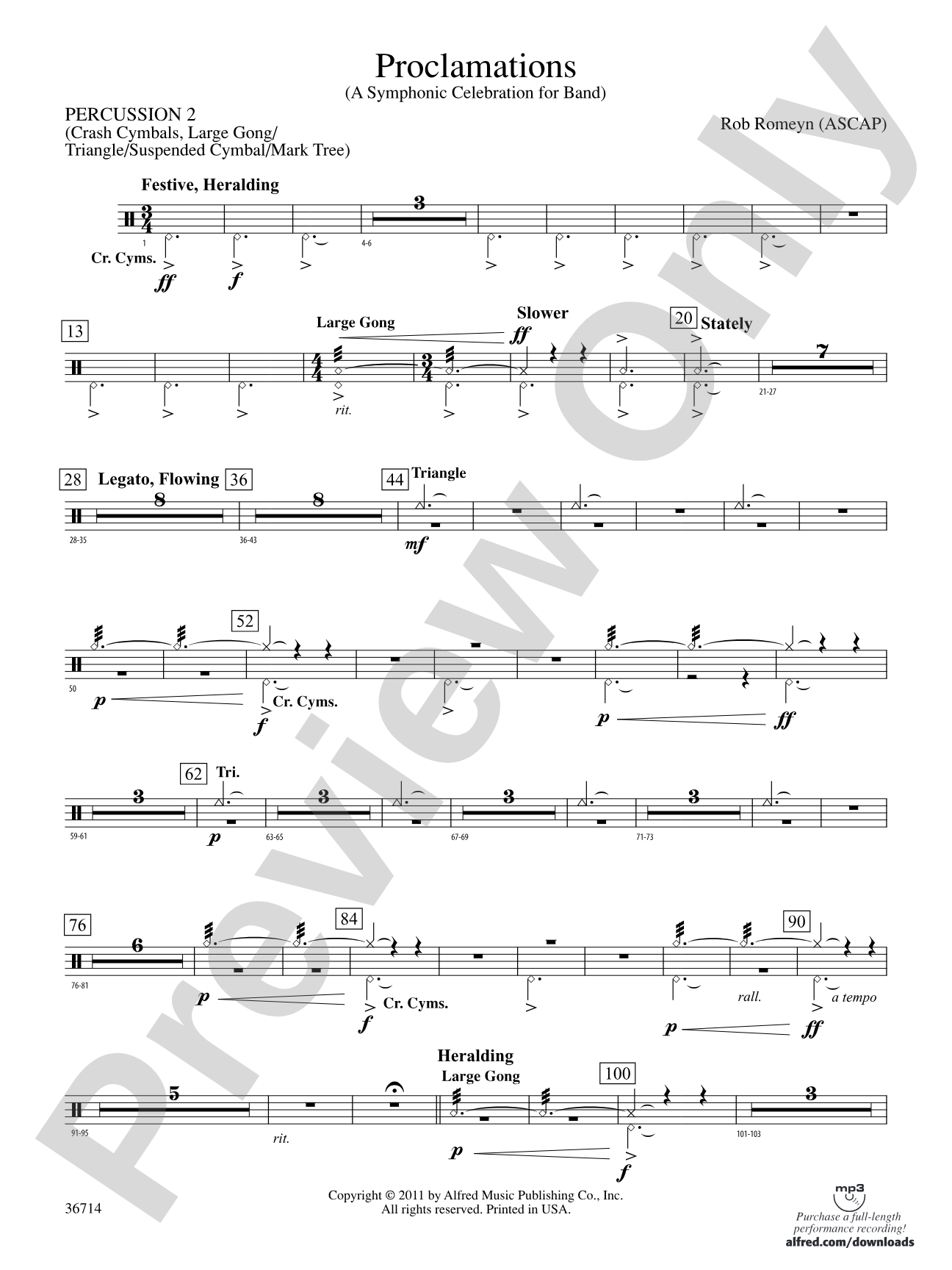 Proclamations: 2nd Percussion