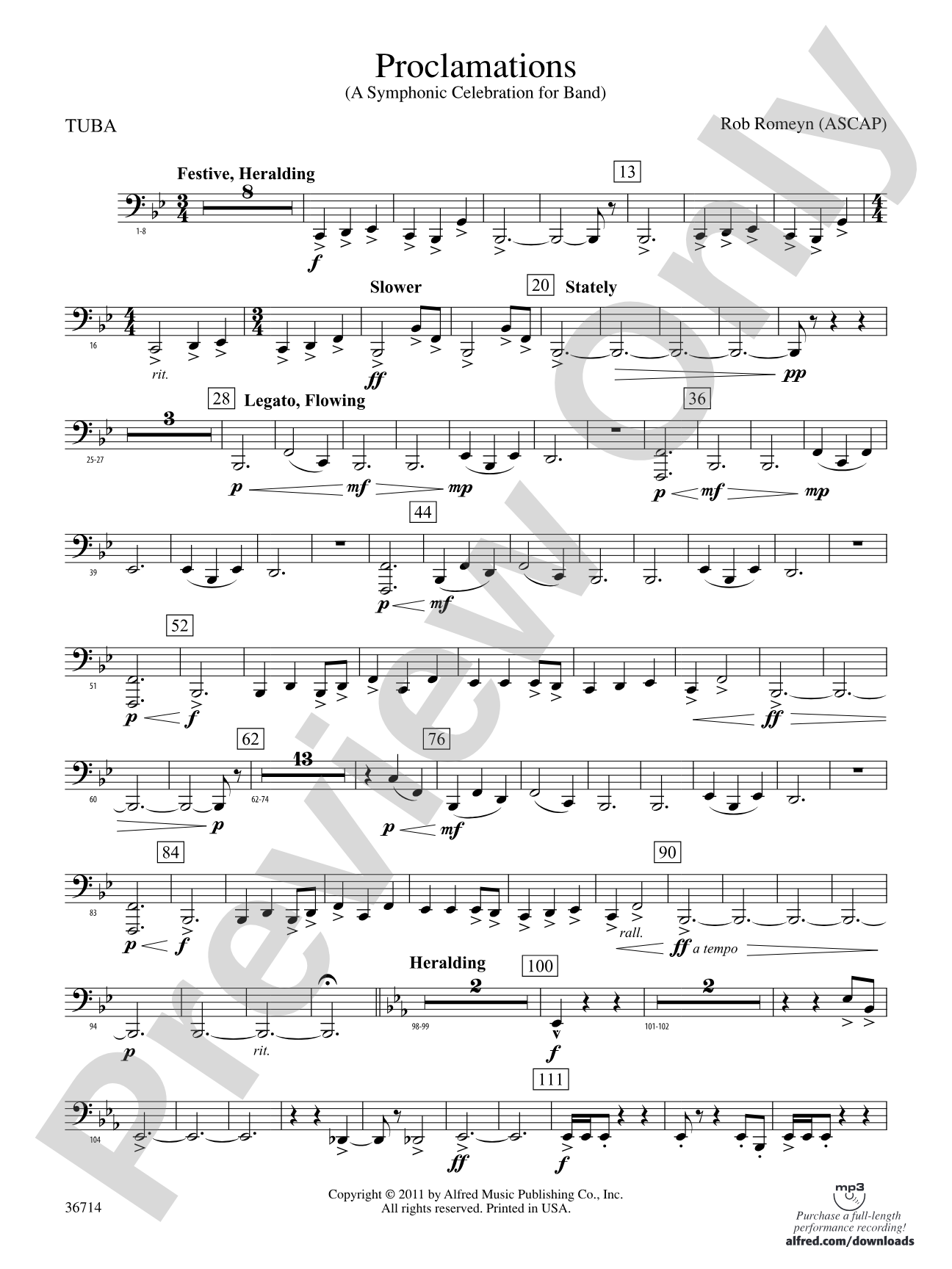 Proclamations: Tuba
