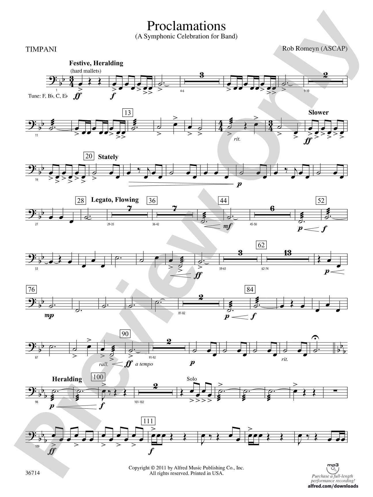 Proclamations: Timpani