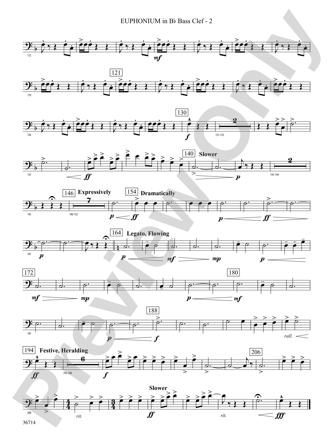 Proclamations: (wp) B-flat Baritone B.C.