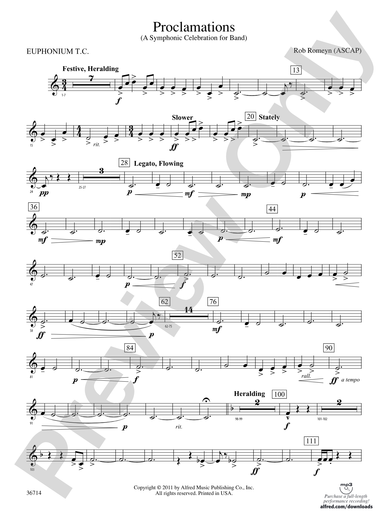 Proclamations: (wp) Baritone T.C.
