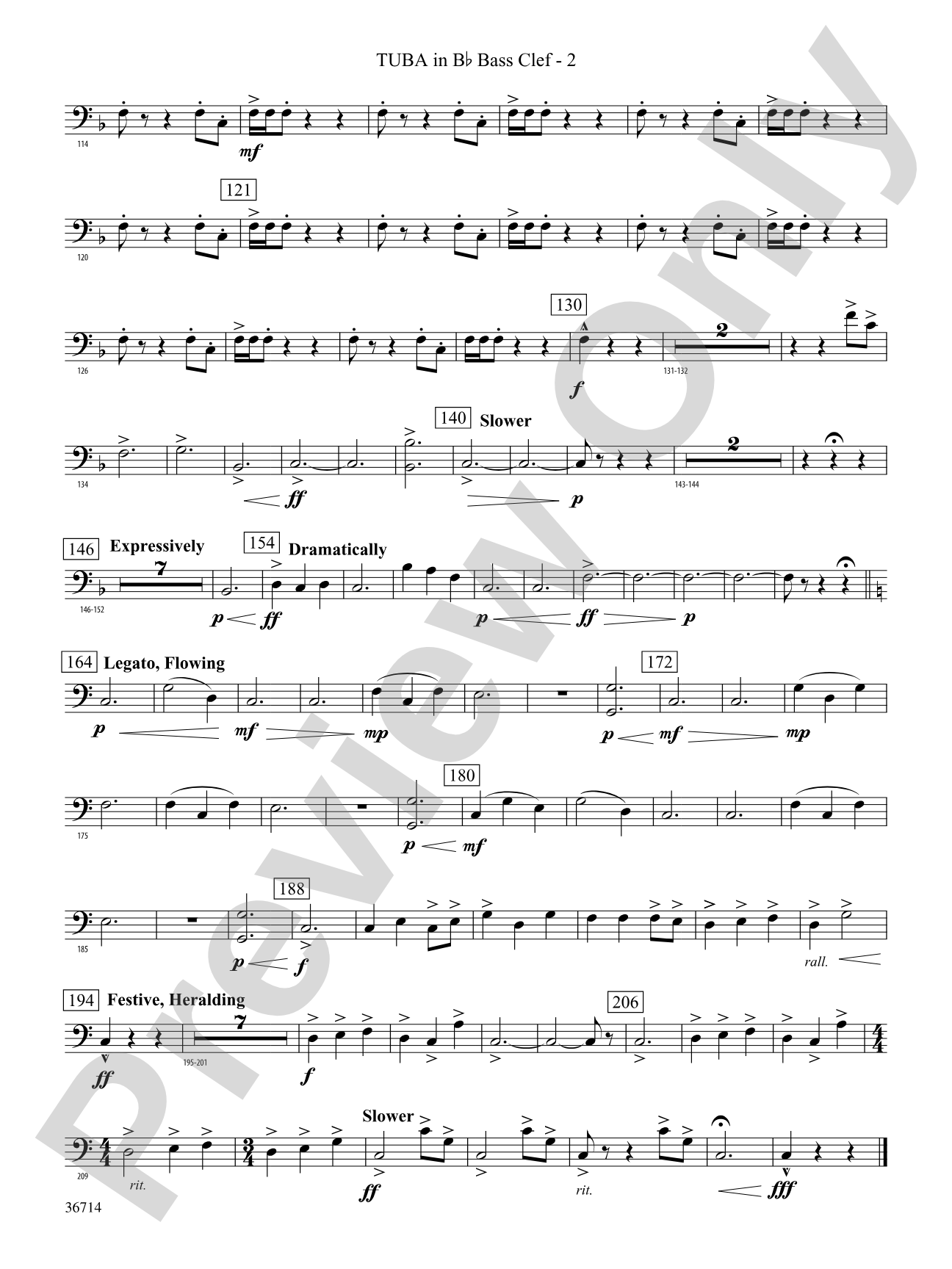 Proclamations: (wp) B-flat Tuba B.C.